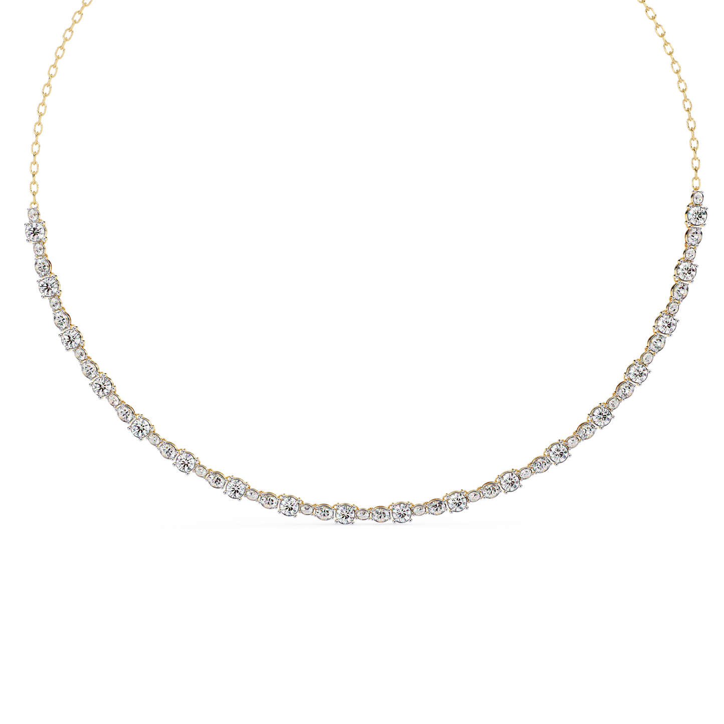 eterna bezel lab grown diamond by the yard necklace