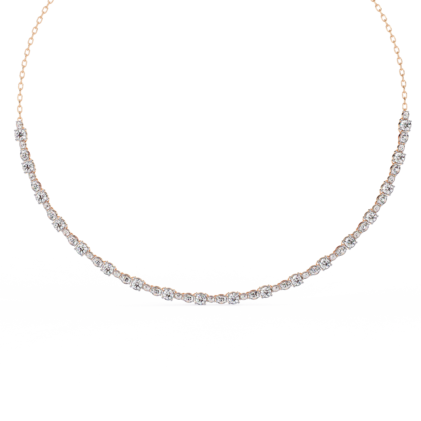 eterna bezel lab grown diamond by the yard necklace