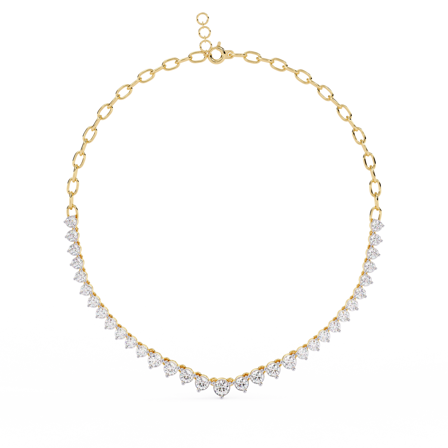 beloved hearts graduated lab grown diamond necklace