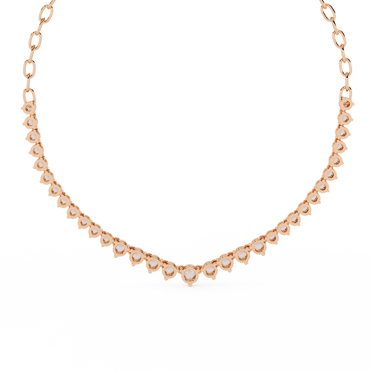 beloved hearts graduated lab grown diamond necklace