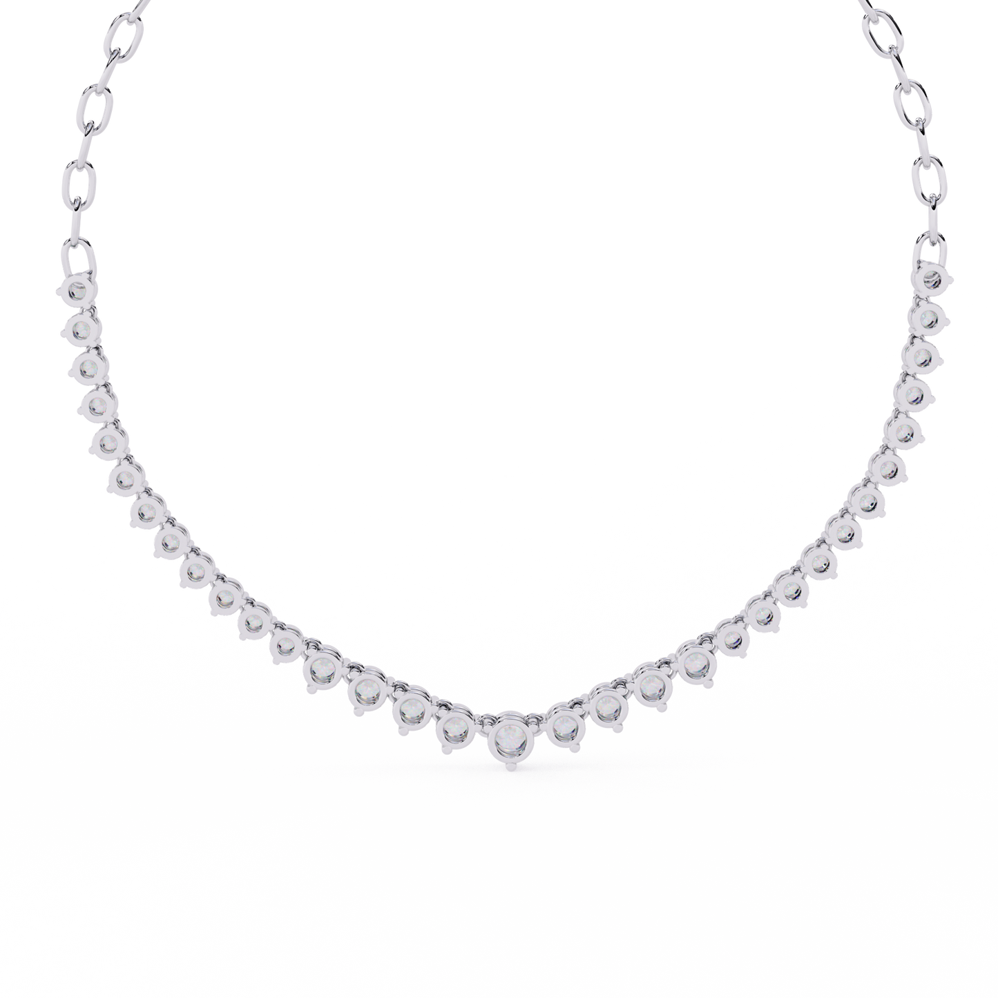 beloved hearts graduated lab grown diamond necklace