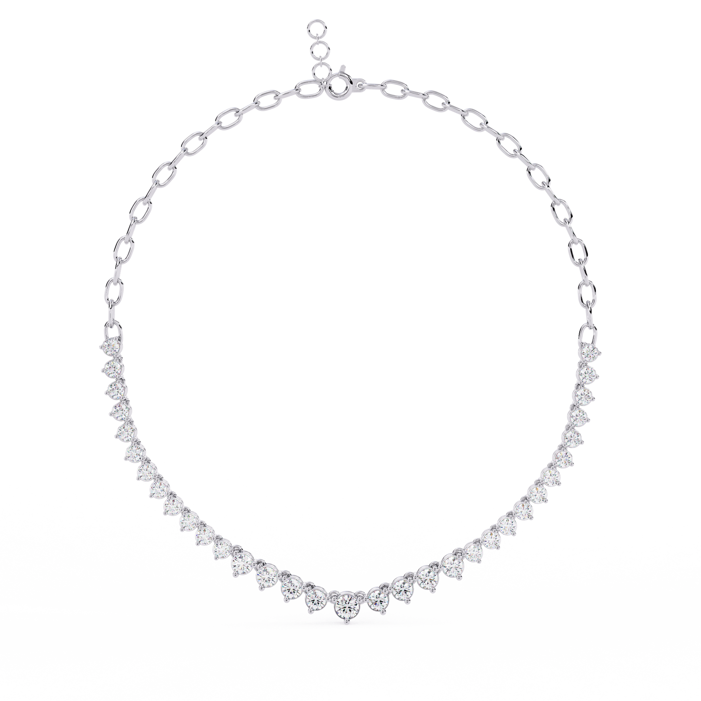 beloved hearts graduated lab grown diamond necklace