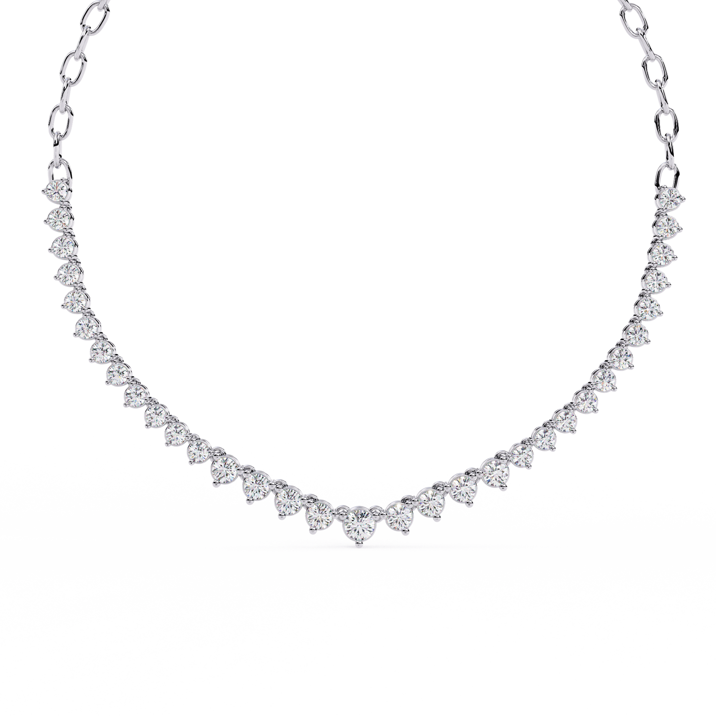 beloved hearts graduated lab grown diamond necklace