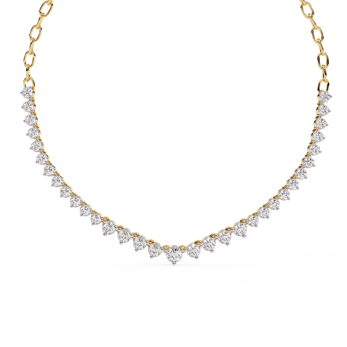 beloved hearts graduated lab grown diamond necklace