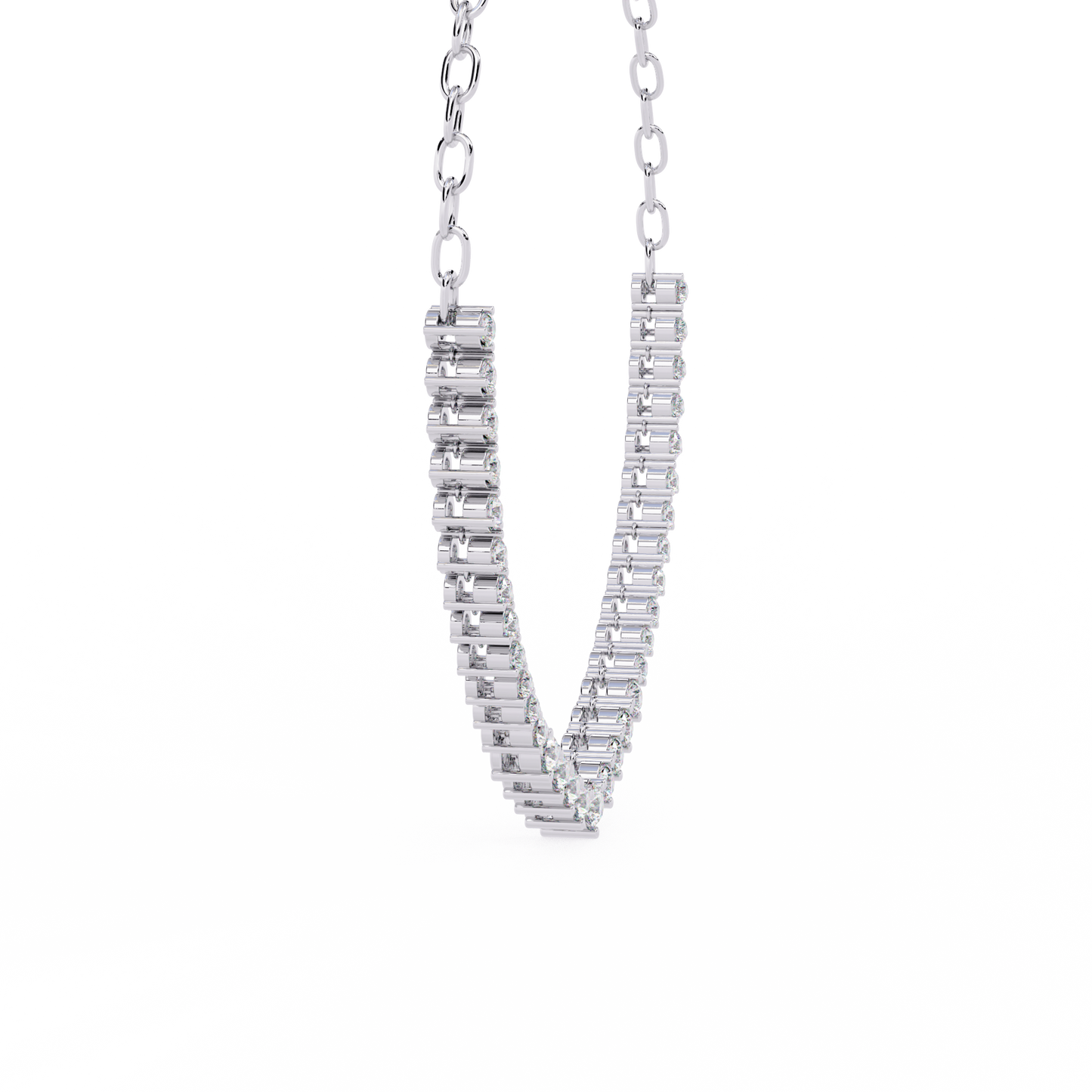 beloved hearts graduated lab grown diamond necklace