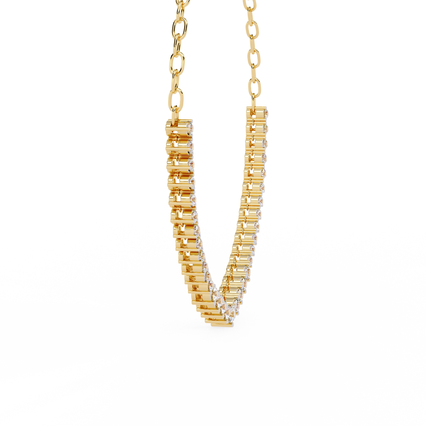 beloved hearts graduated lab grown diamond necklace