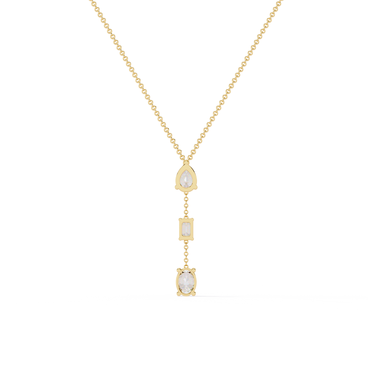 trio forma drop lab grown diamond necklace