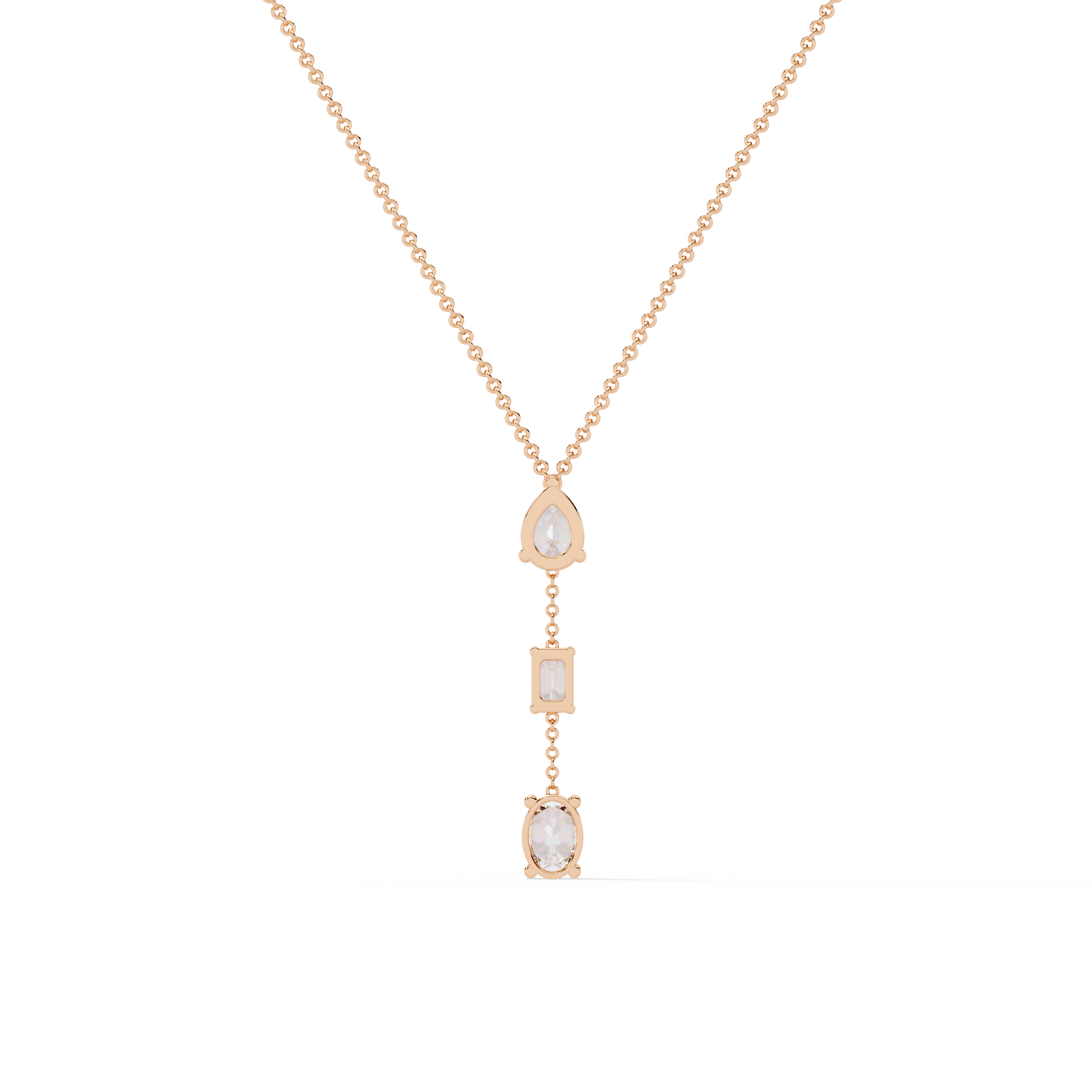 trio forma drop lab grown diamond necklace