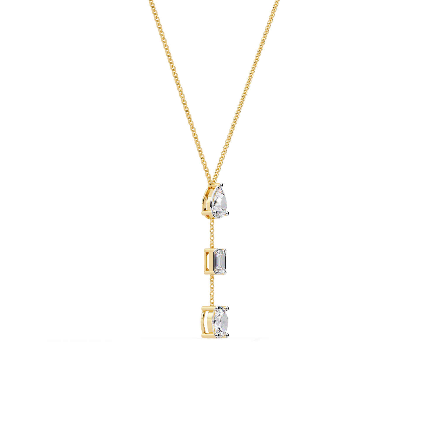 trio forma drop lab grown diamond necklace
