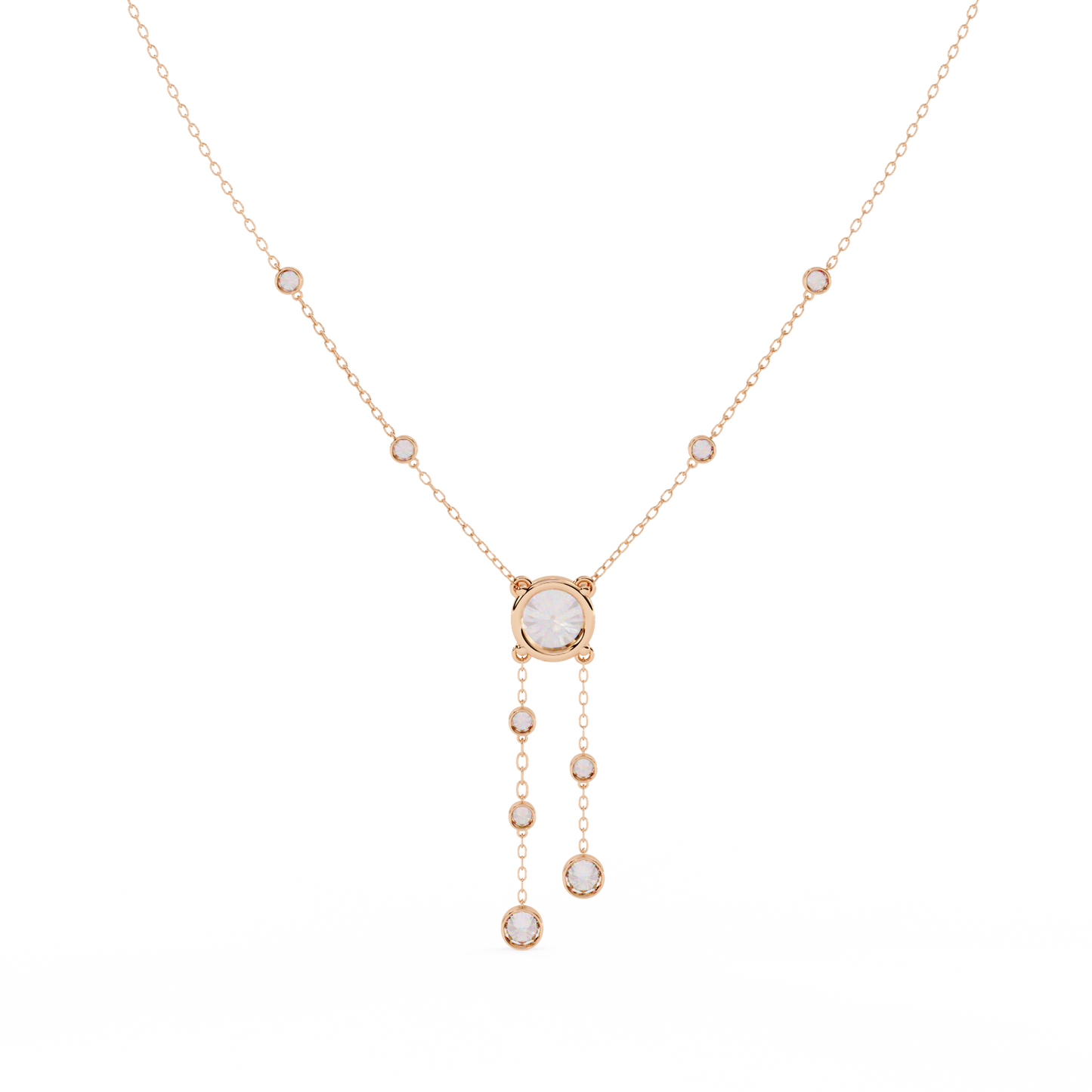 solitaire dazzle drop lab grown diamond necklace