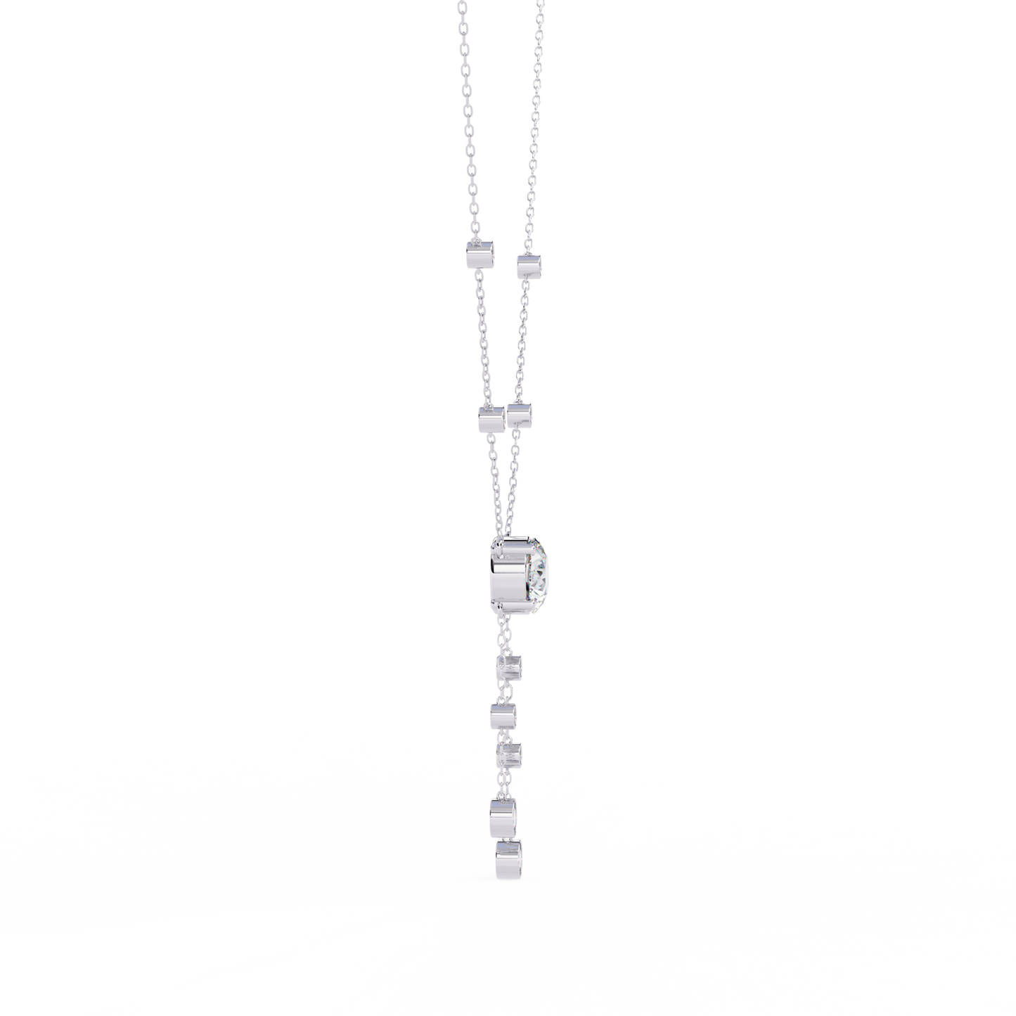 solitaire dazzle drop lab grown diamond necklace