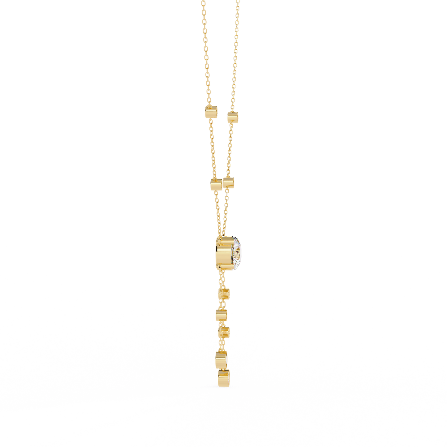 solitaire dazzle drop lab grown diamond necklace