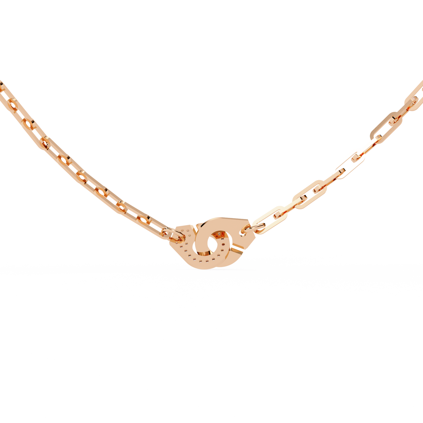 lock & link chic lab grown diamond necklace