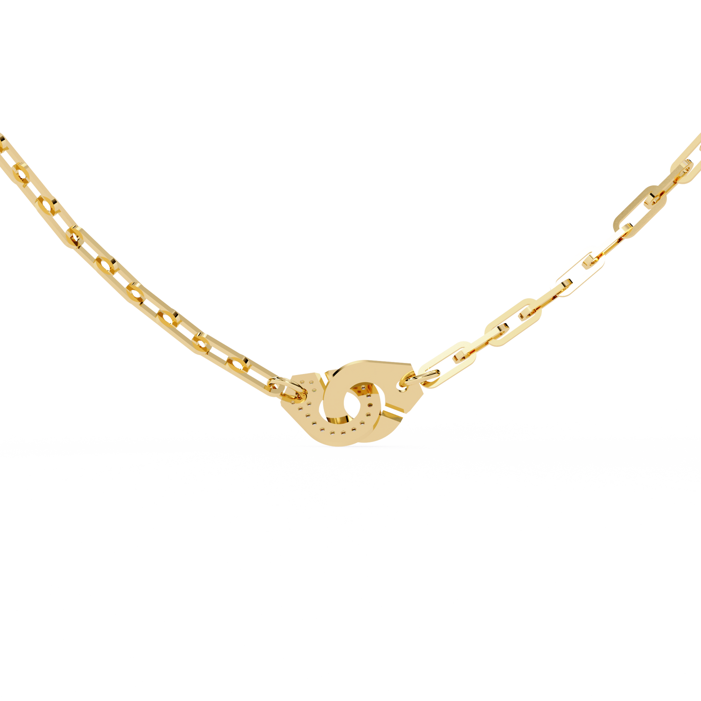 lock & link chic lab grown diamond necklace