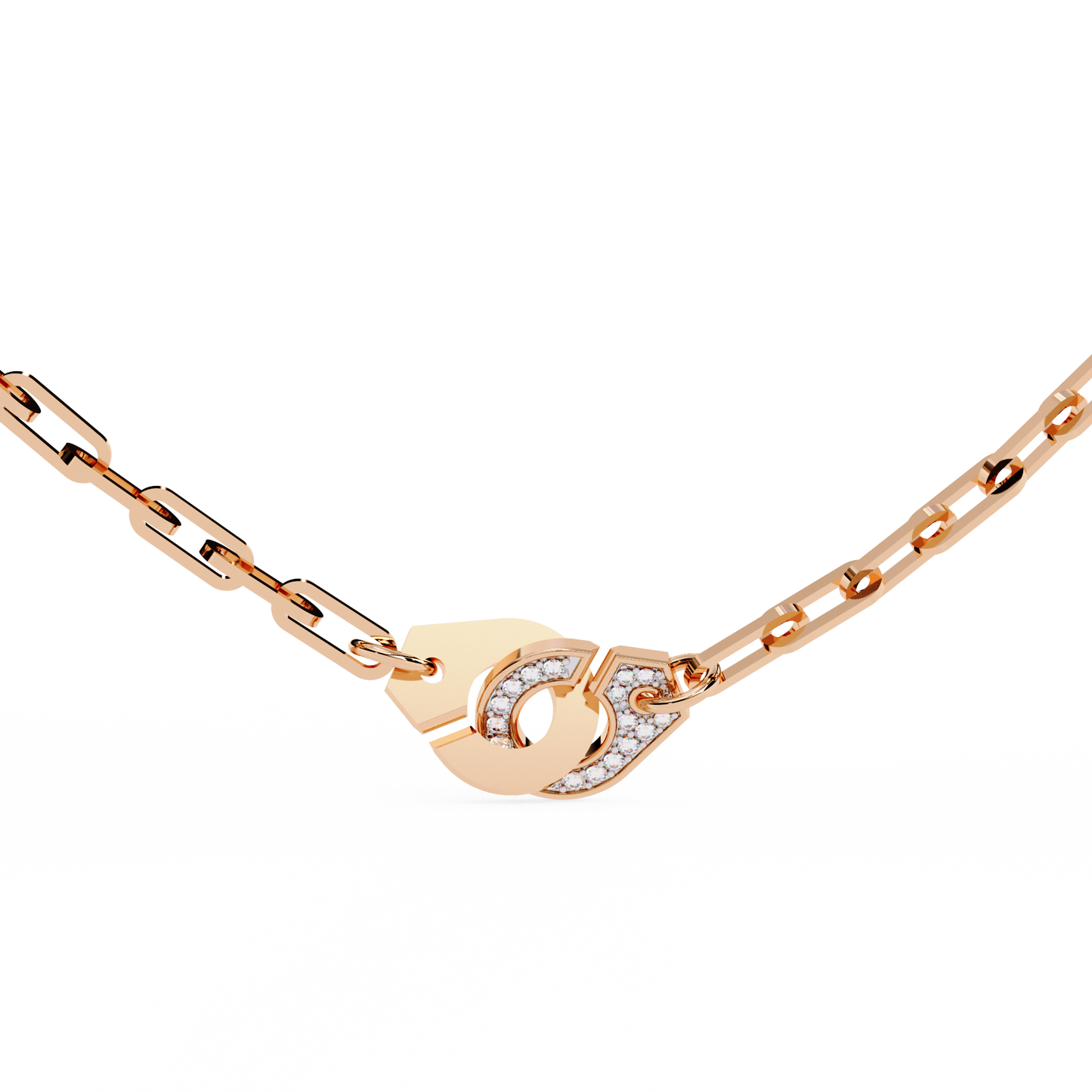 lock & link chic lab grown diamond necklace