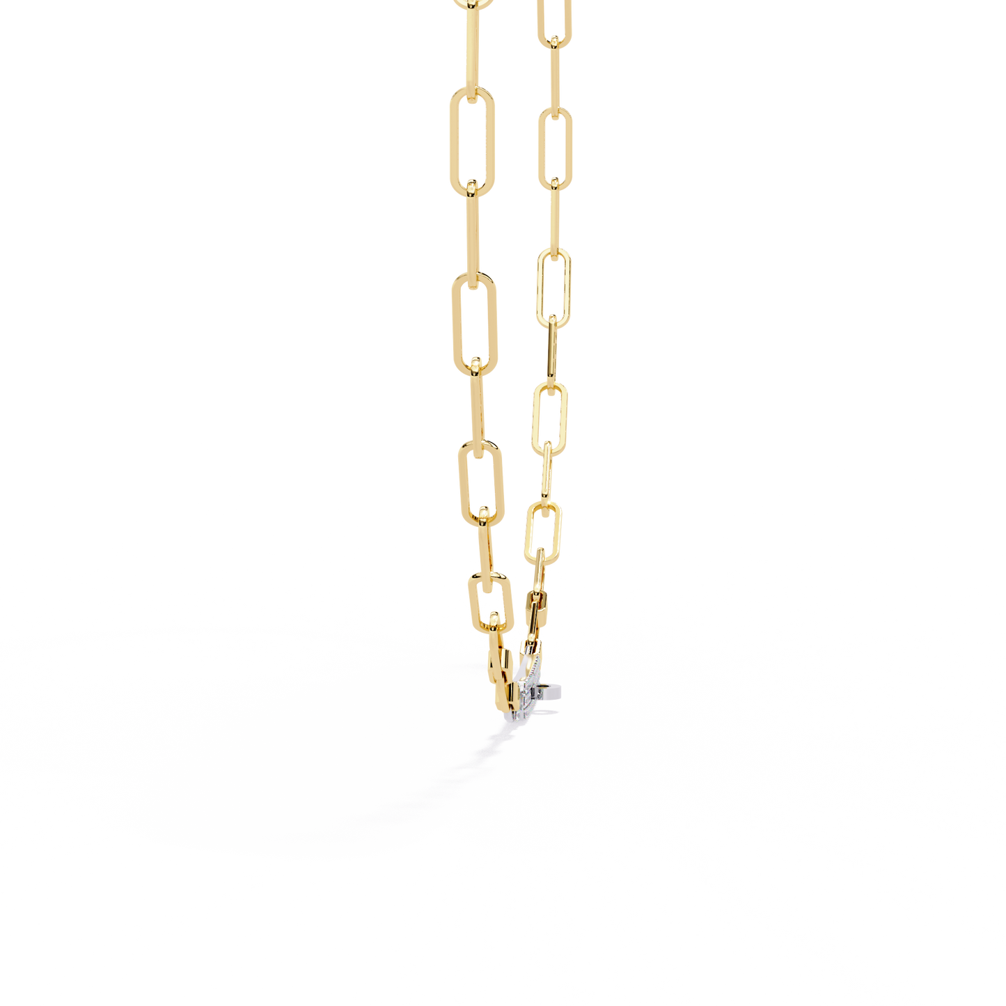 avenue bar paperclip lab grown diamond necklace