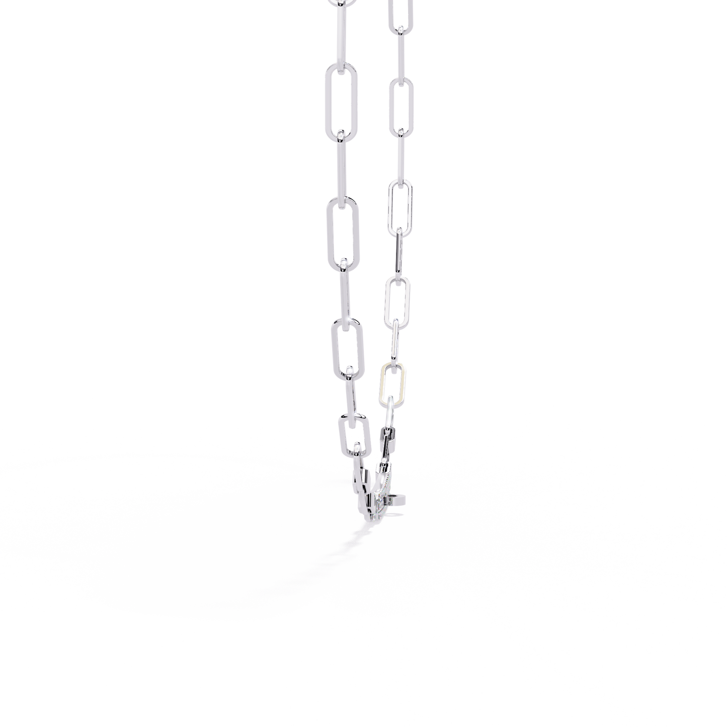 avenue bar paperclip lab grown diamond necklace