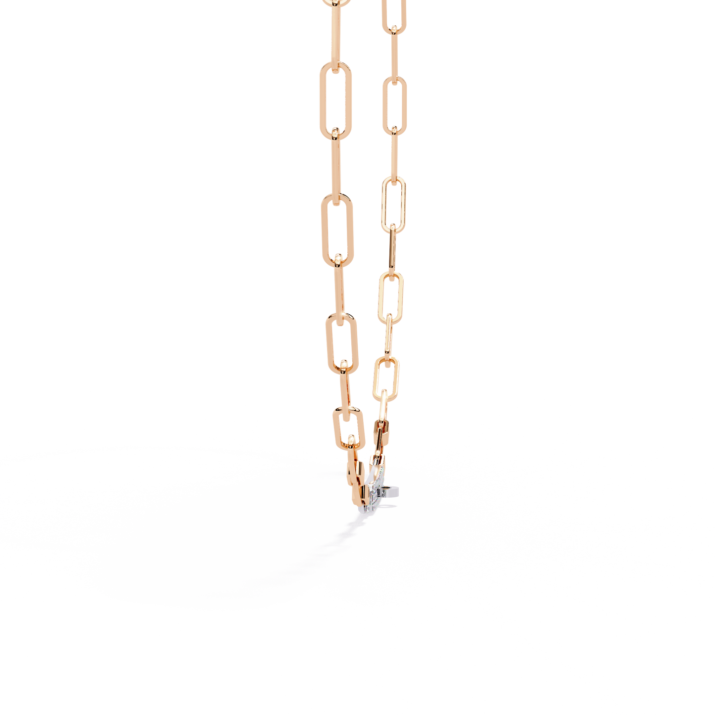 avenue bar paperclip lab grown diamond necklace
