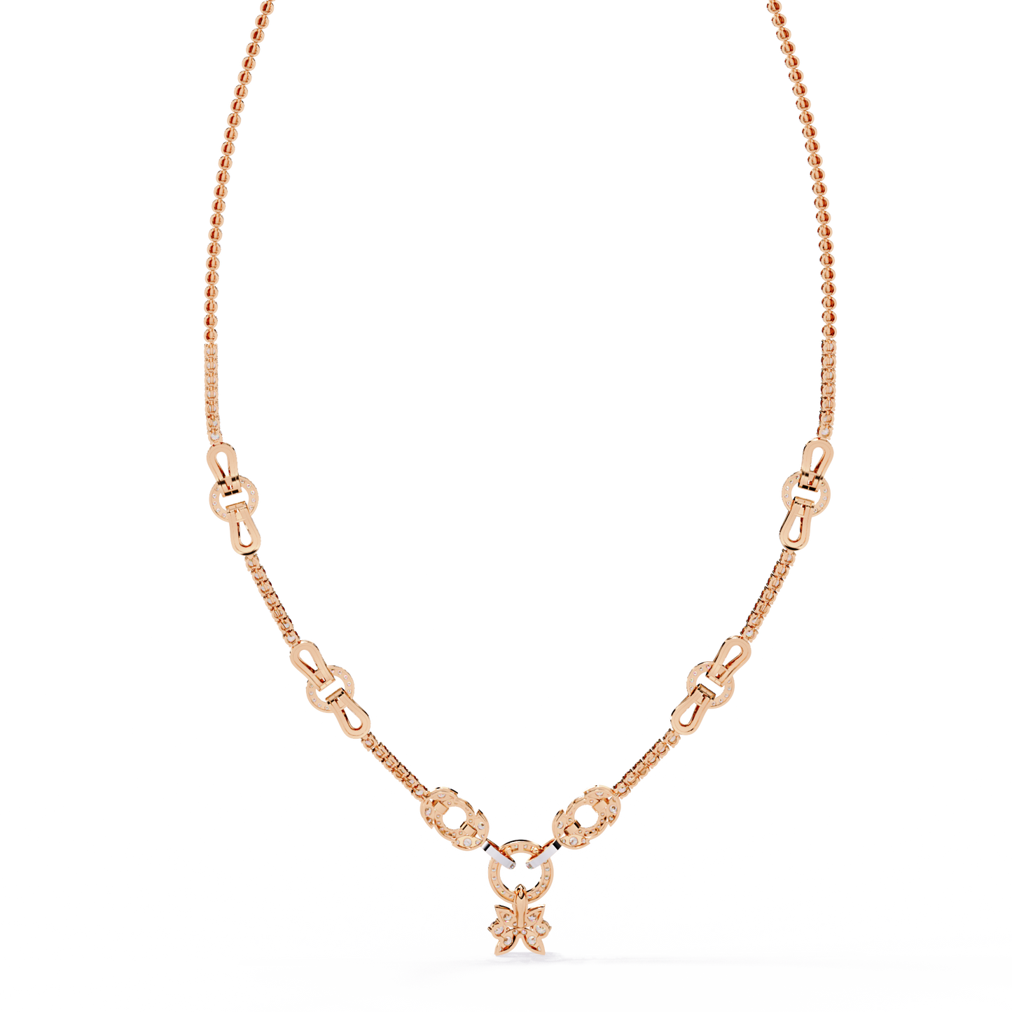 regal prism princess fringe lab grown diamond necklace