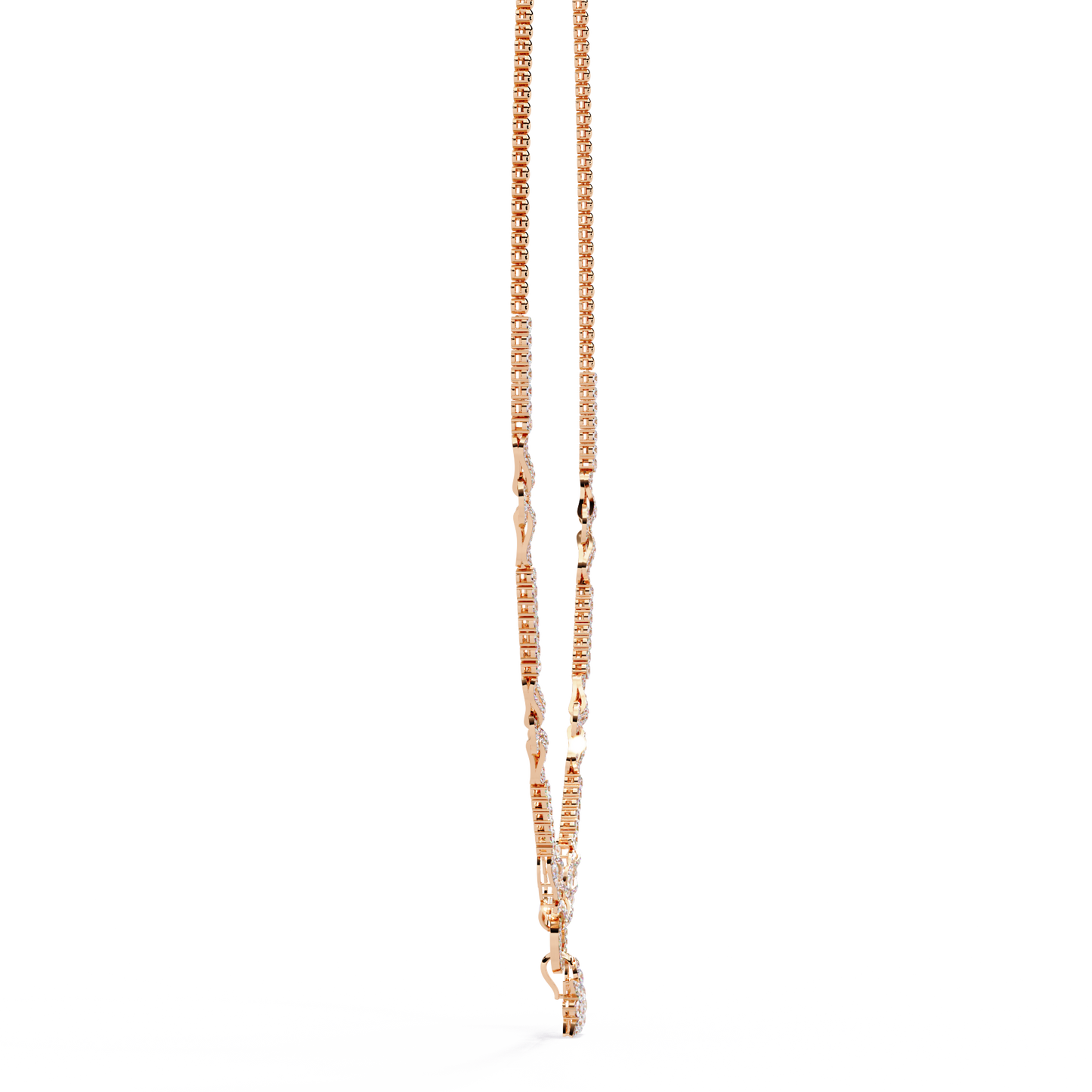 regal prism princess fringe lab grown diamond necklace