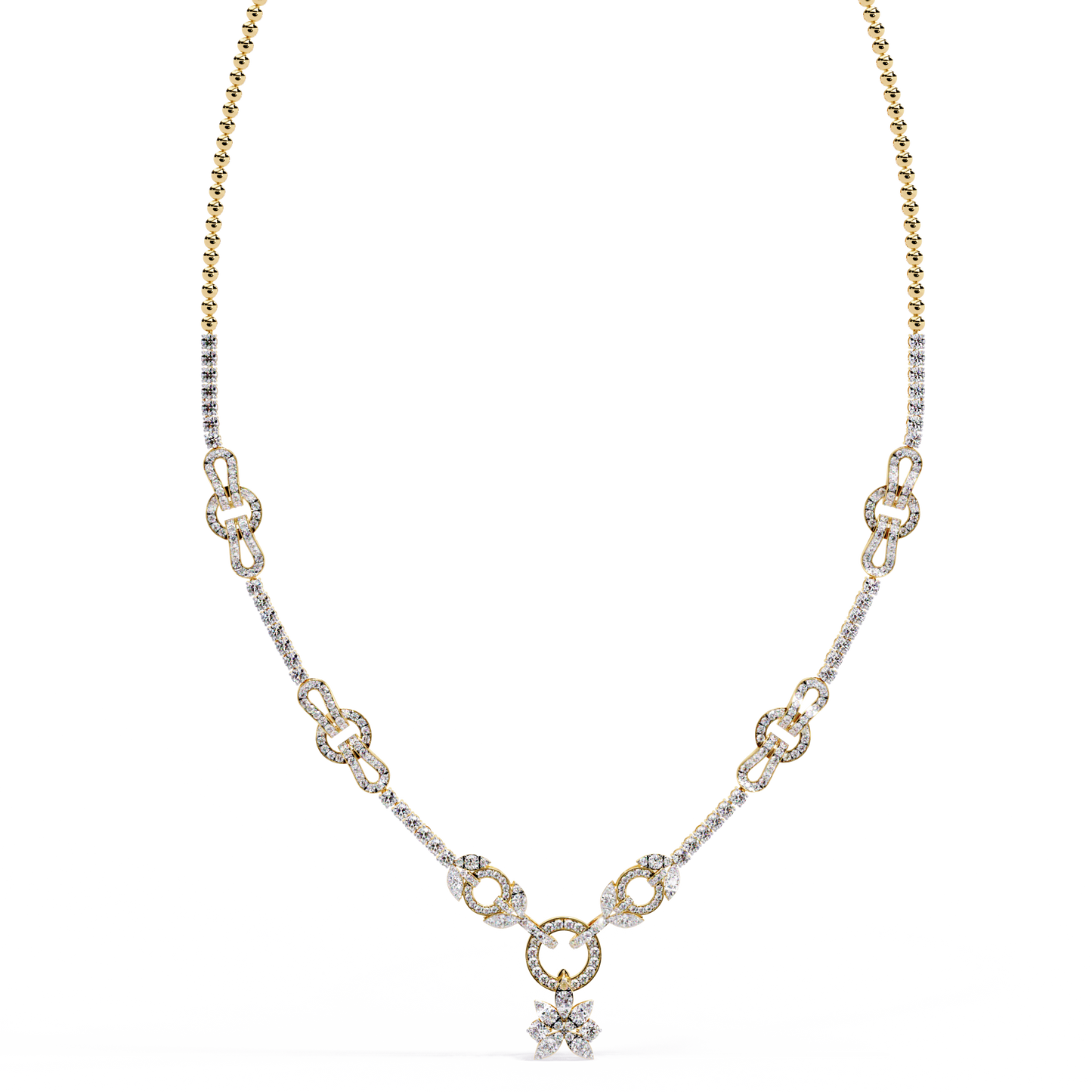 regal prism princess fringe lab grown diamond necklace