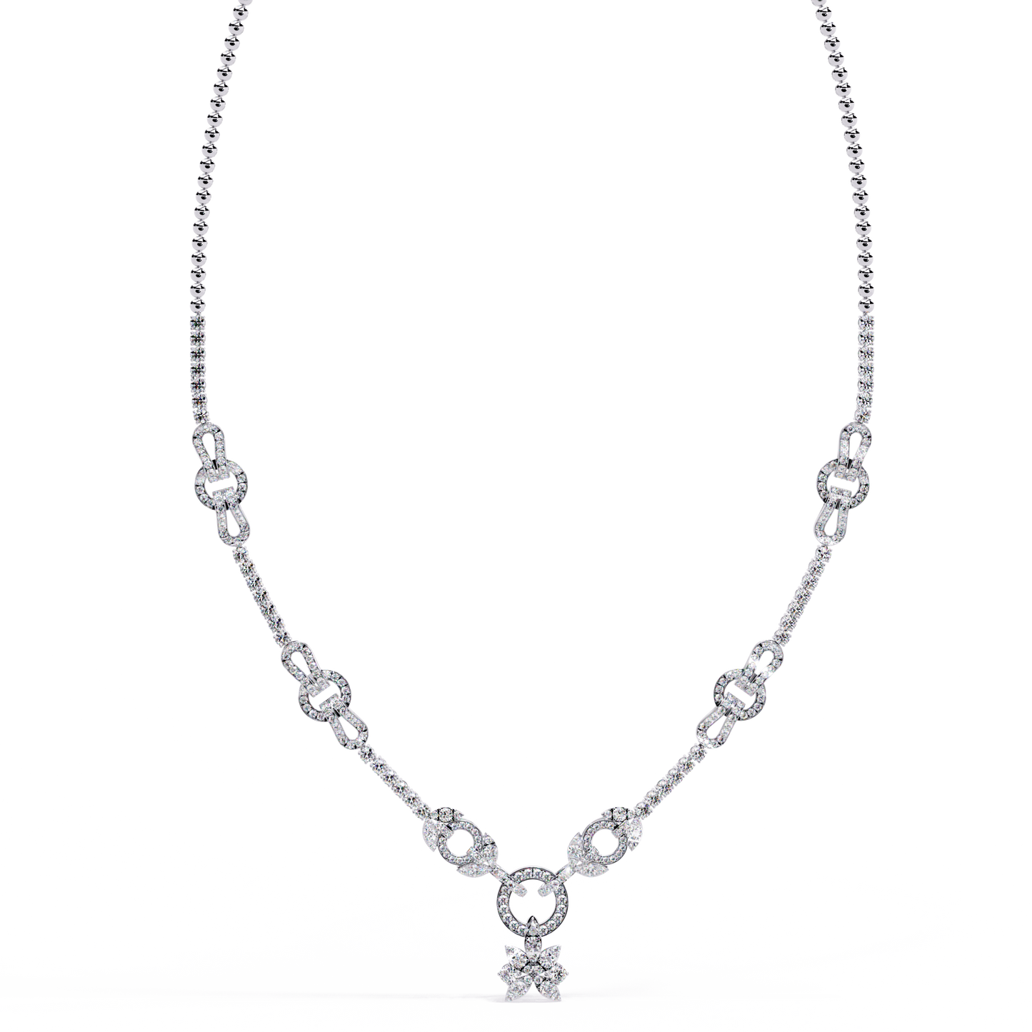 regal prism princess fringe lab grown diamond necklace