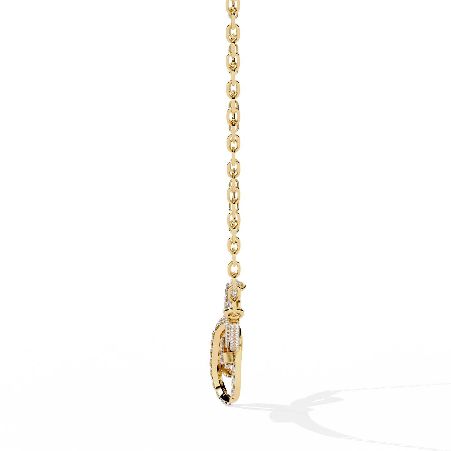 bijou ribbon pavé lab grown diamond necklace