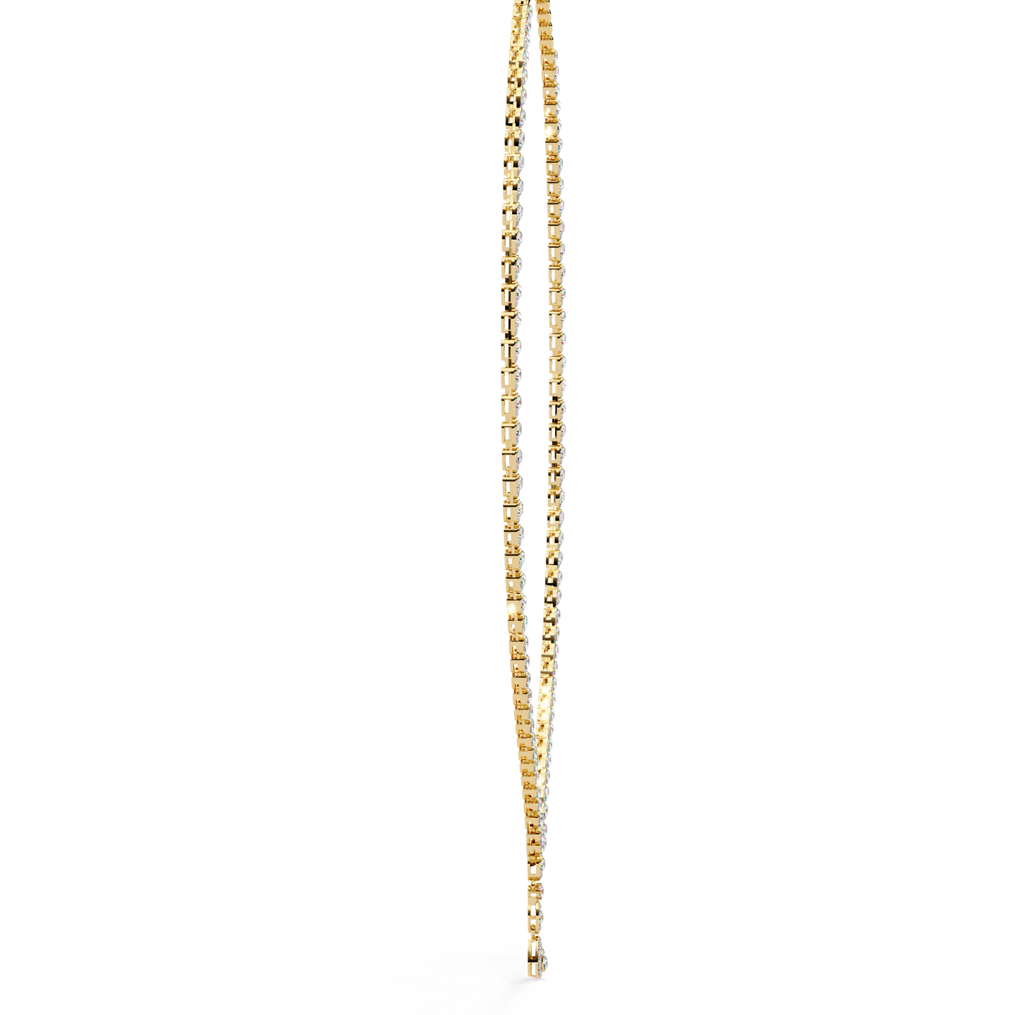 adorn marquise drop tennis lab grown diamond necklace