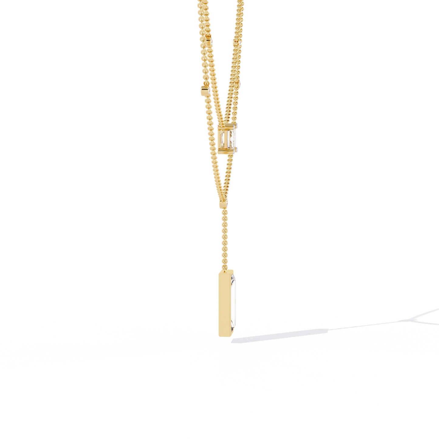 urbane duo lariat lab grown diamond necklace
