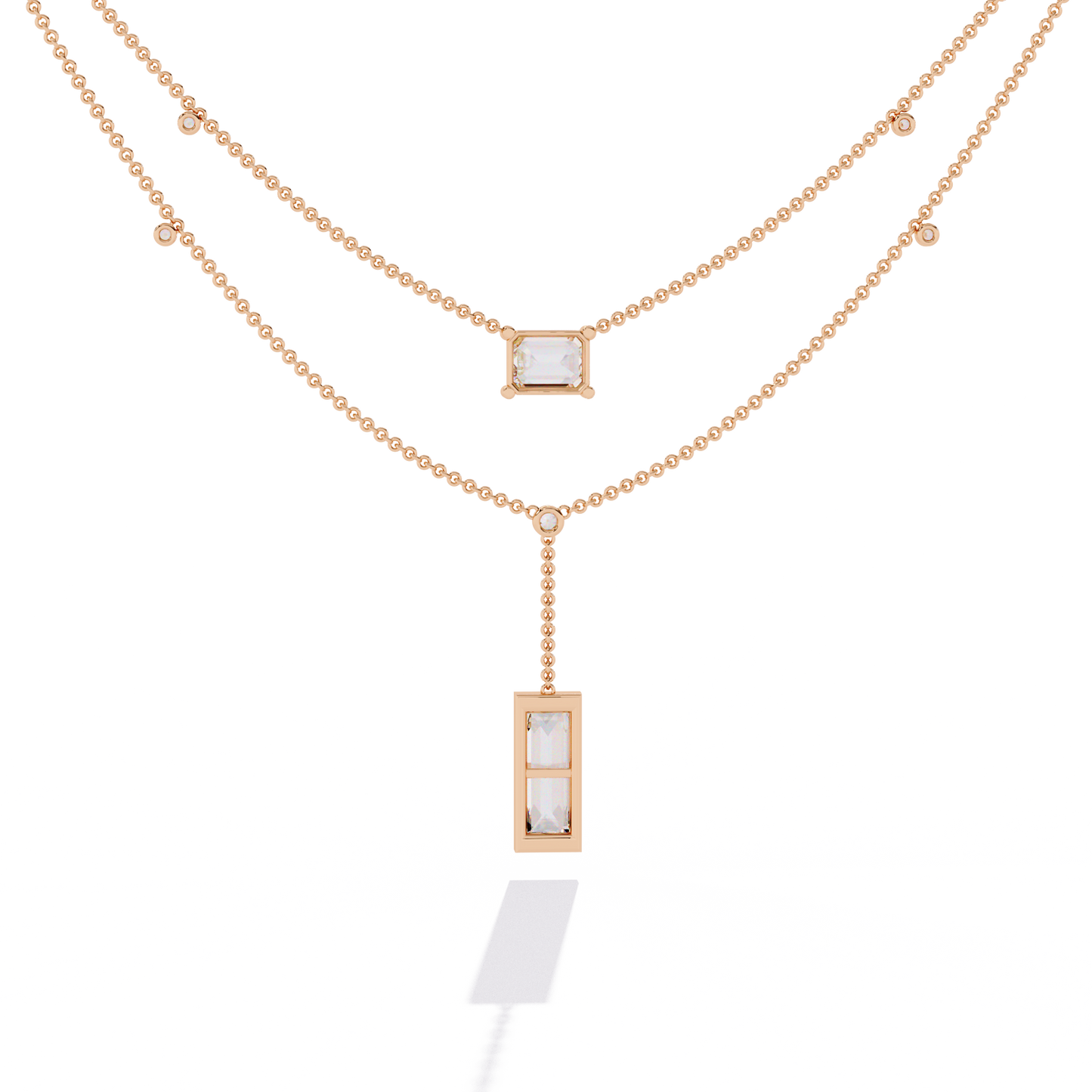 urbane duo lariat lab grown diamond necklace