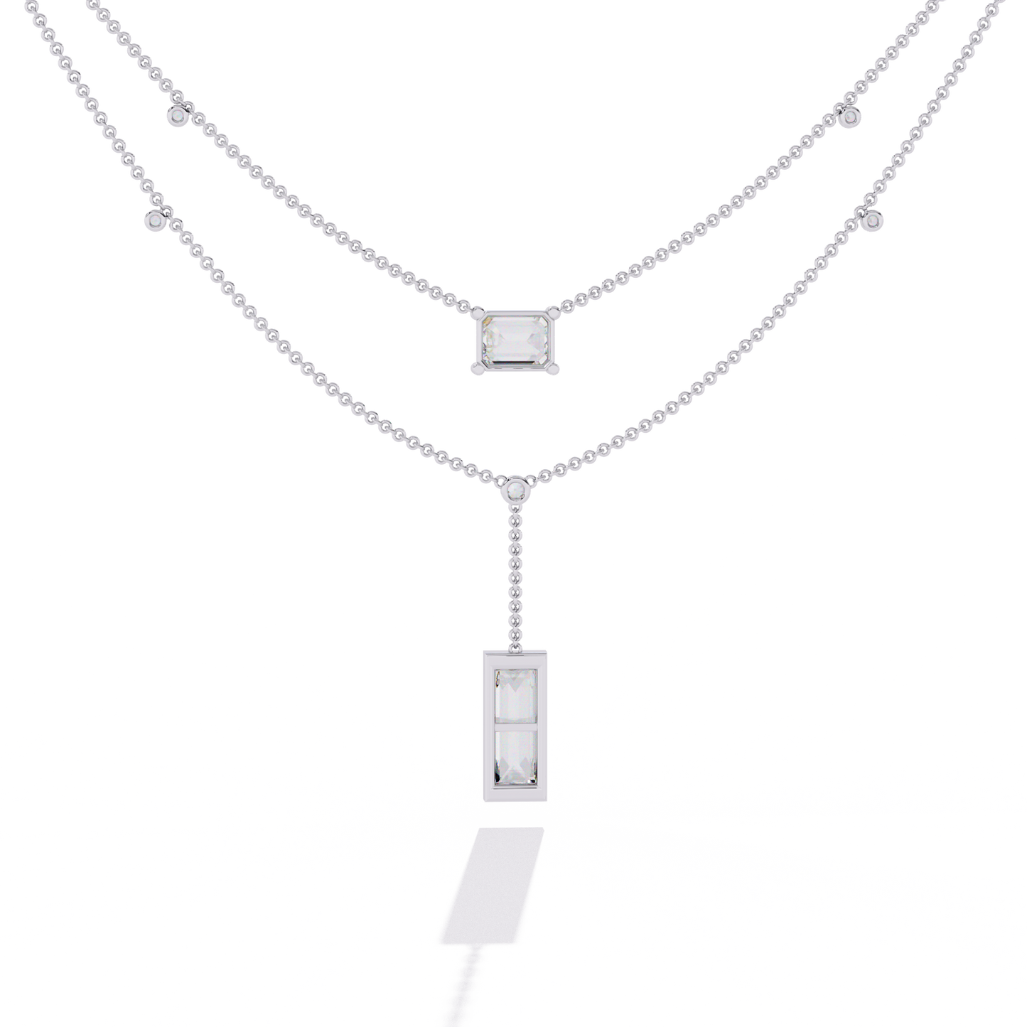 urbane duo lariat lab grown diamond necklace