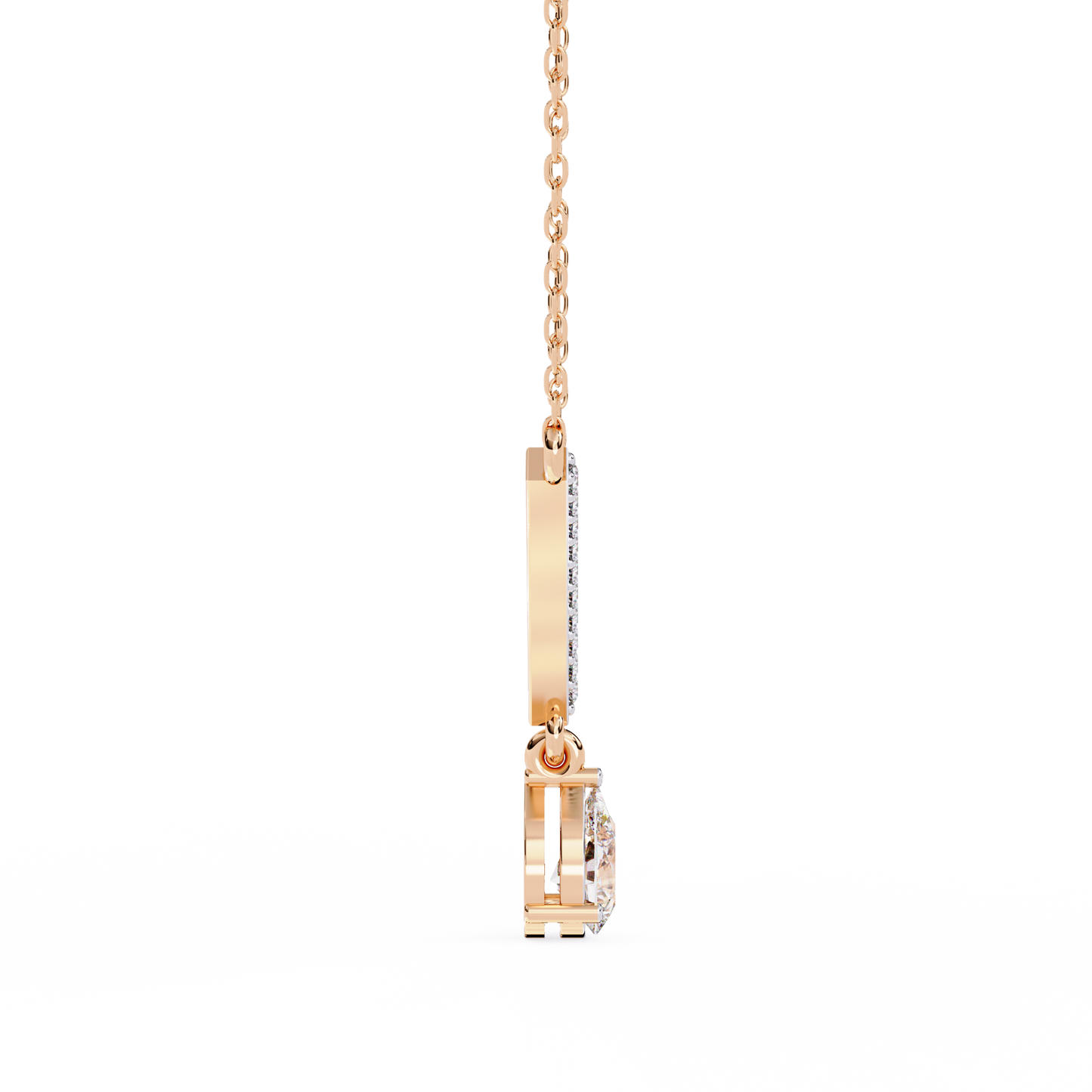 viveur pear drop lab grown diamond necklace