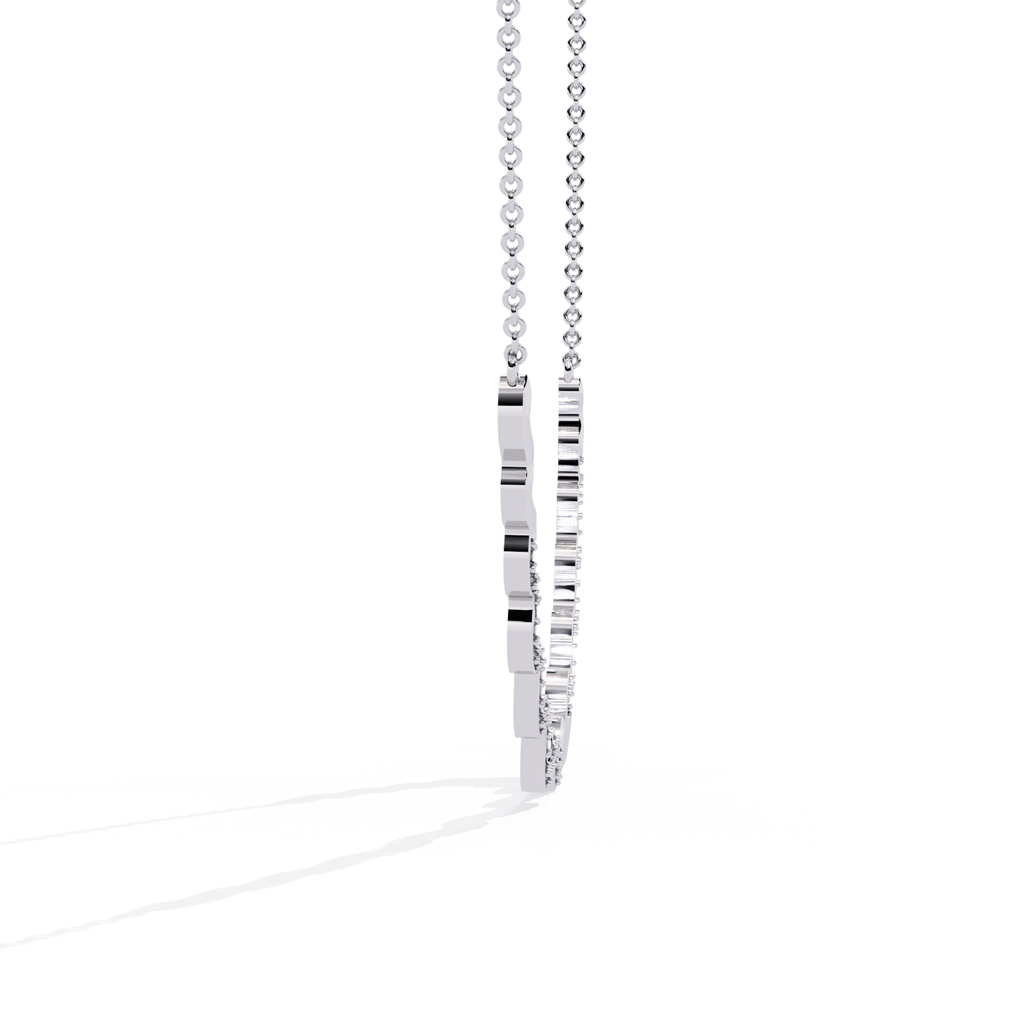 celestia wave pavé lab grown diamond necklace