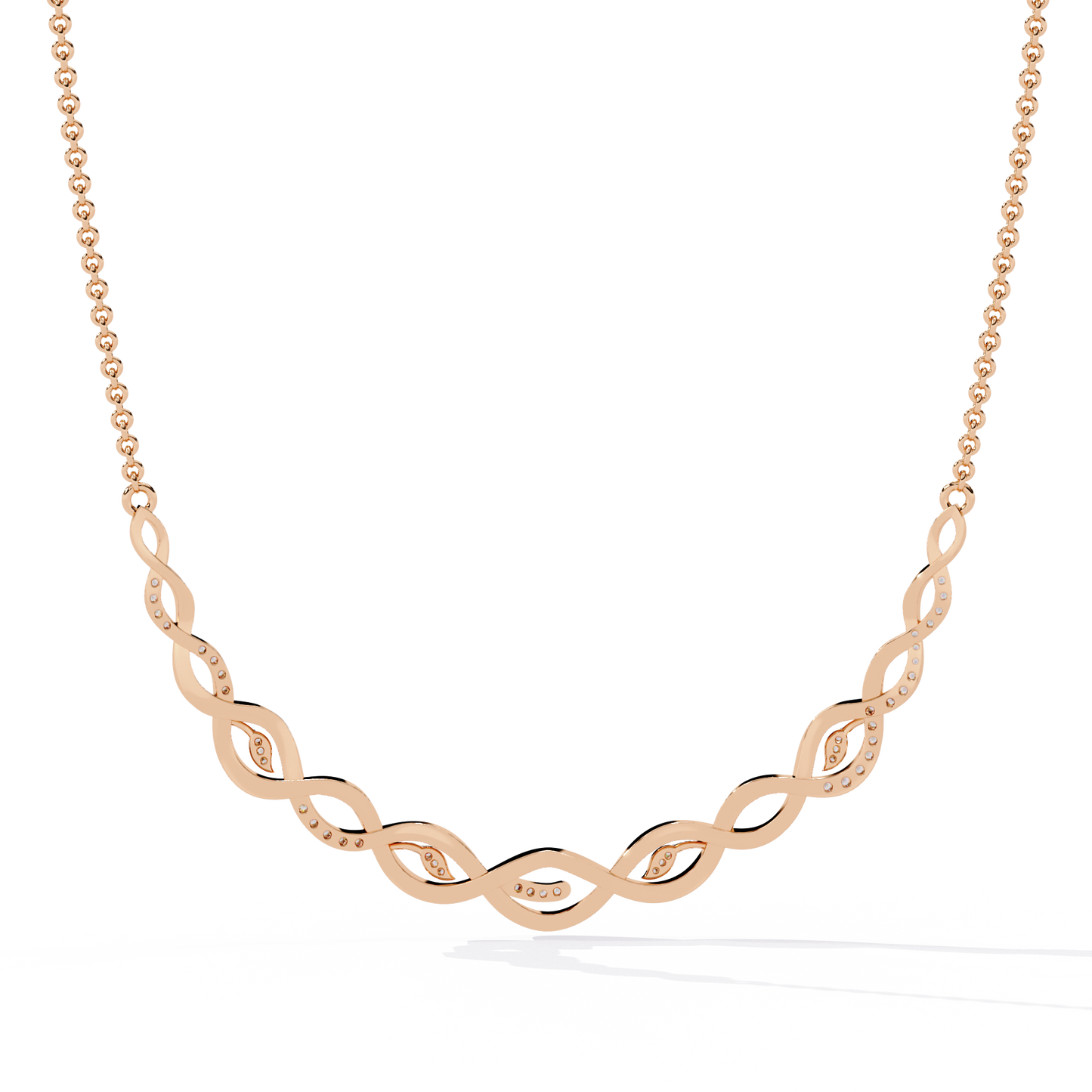 aurelia vine twist lab grown diamond necklace