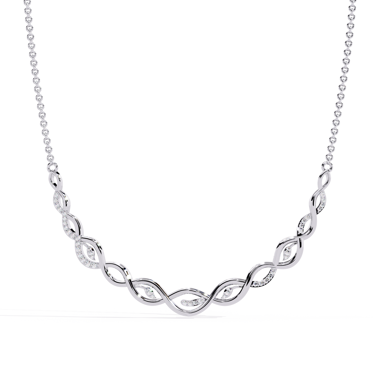 aurelia vine twist lab grown diamond necklace