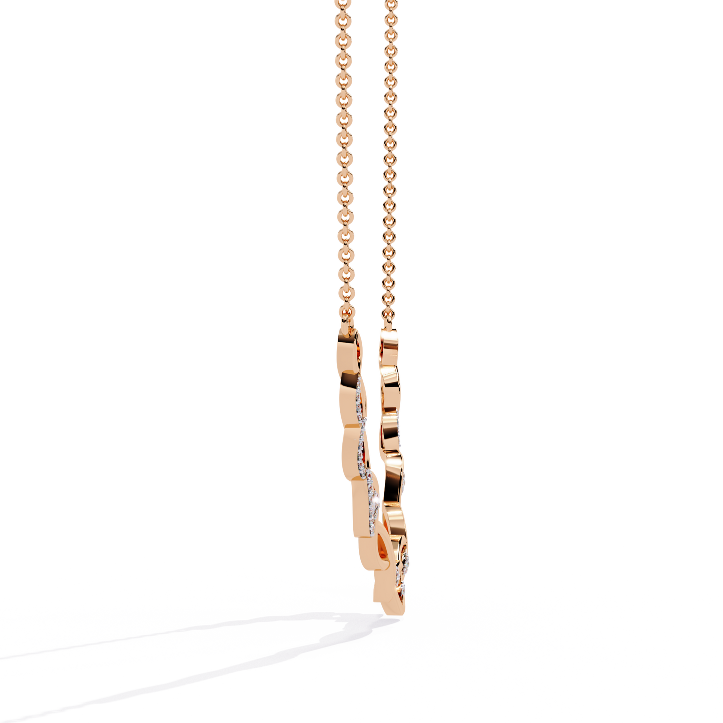 aurelia vine twist lab grown diamond necklace