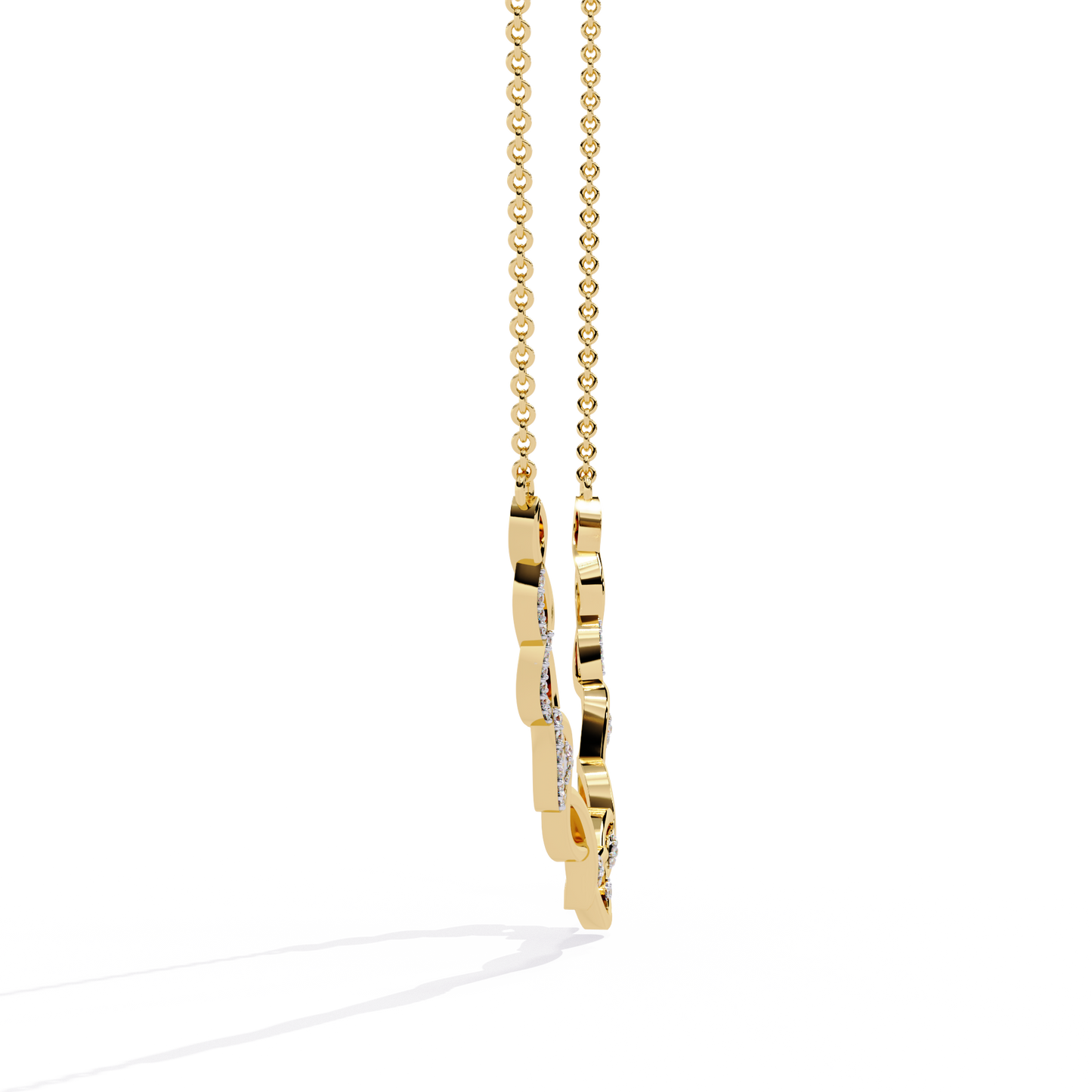 aurelia vine twist lab grown diamond necklace