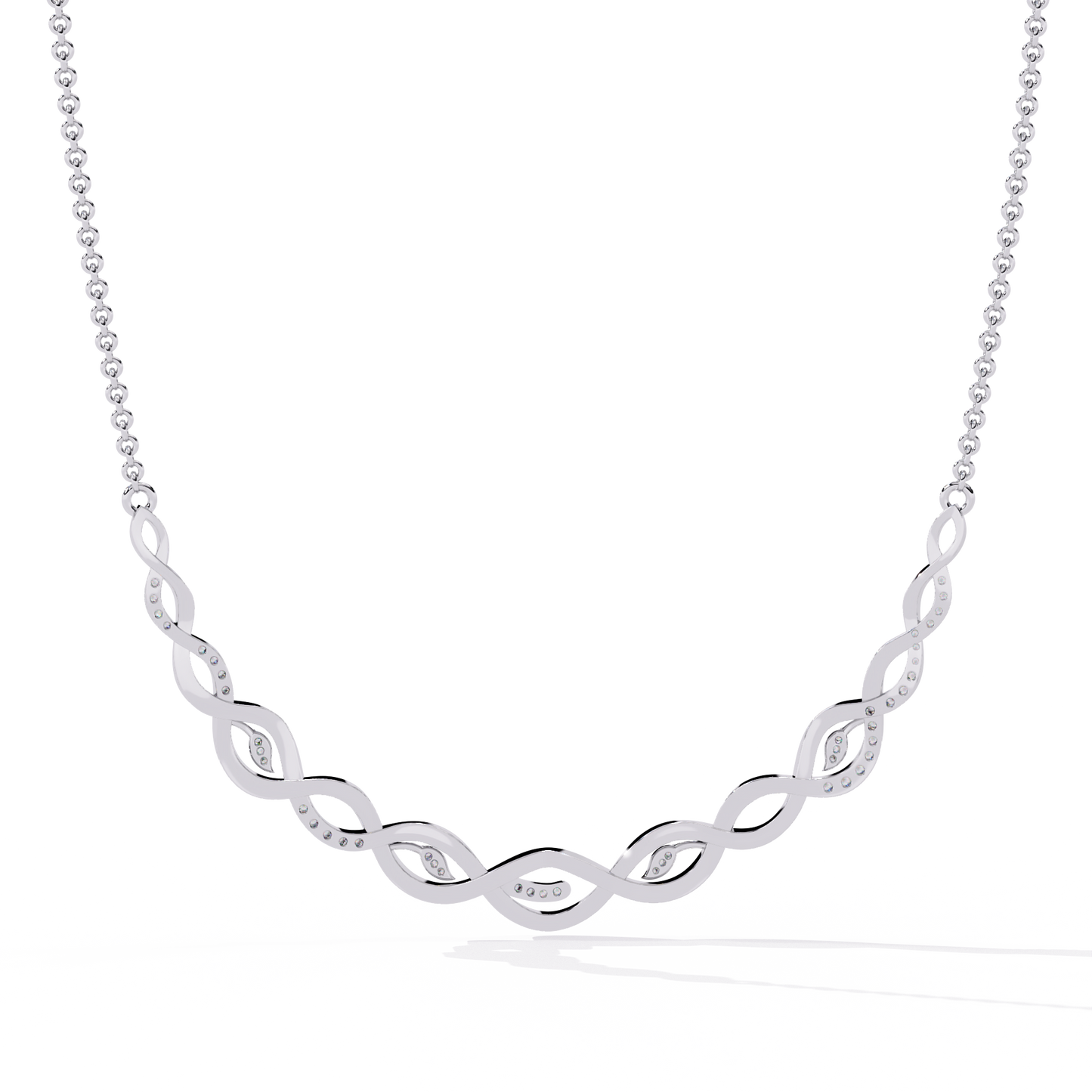 aurelia vine twist lab grown diamond necklace