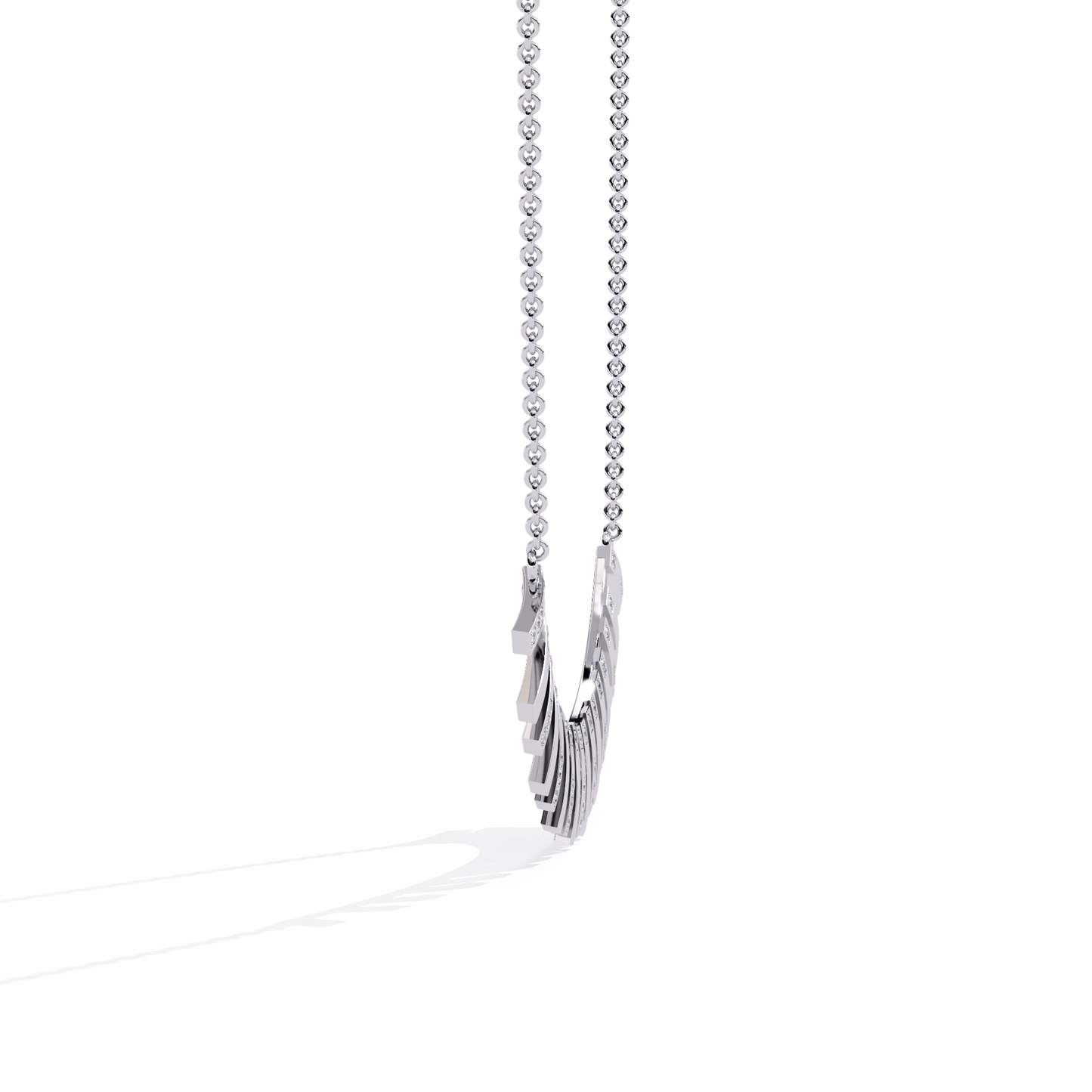 solar flare fringe lab grown diamond necklace