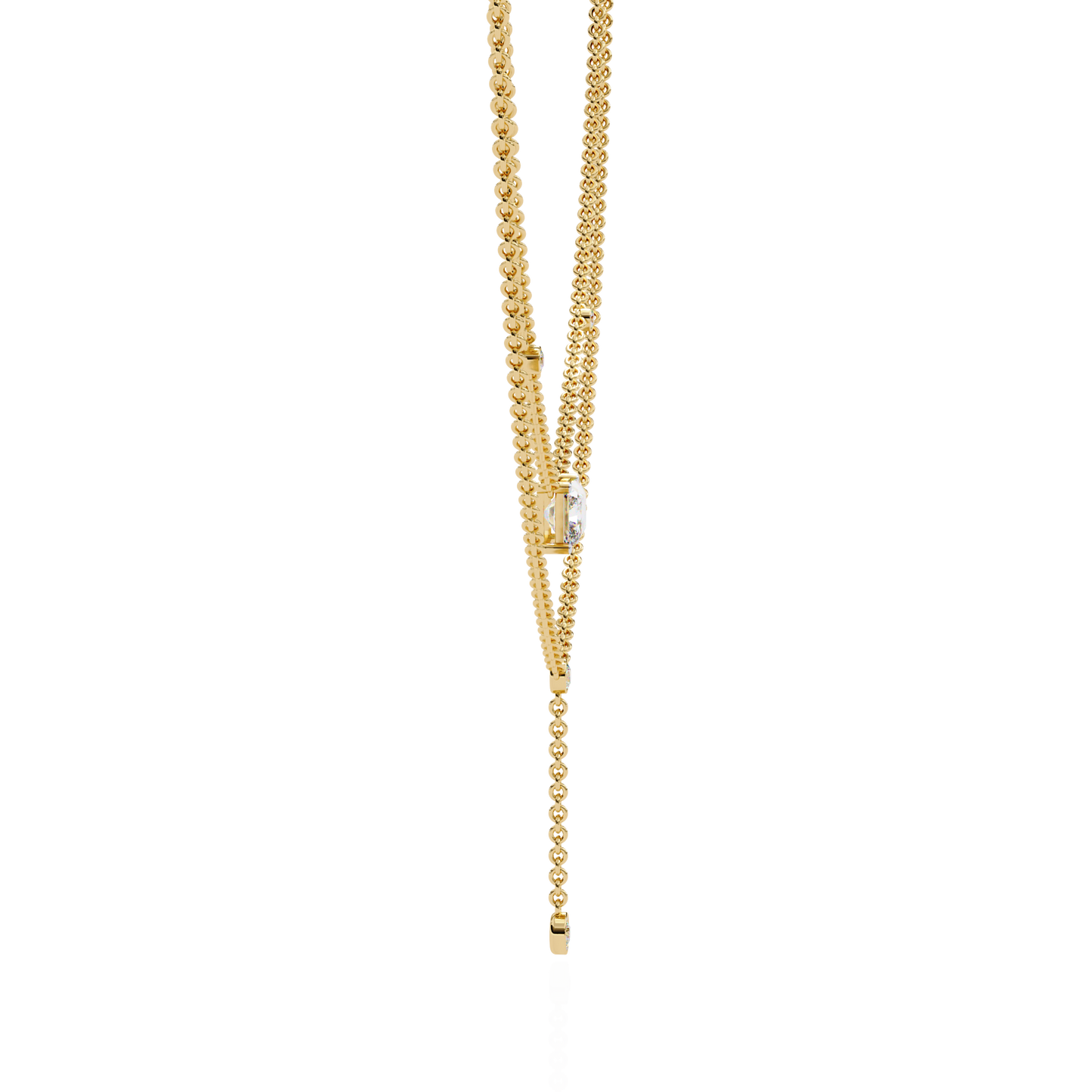 nouveau princess lariat lab grown diamond necklace