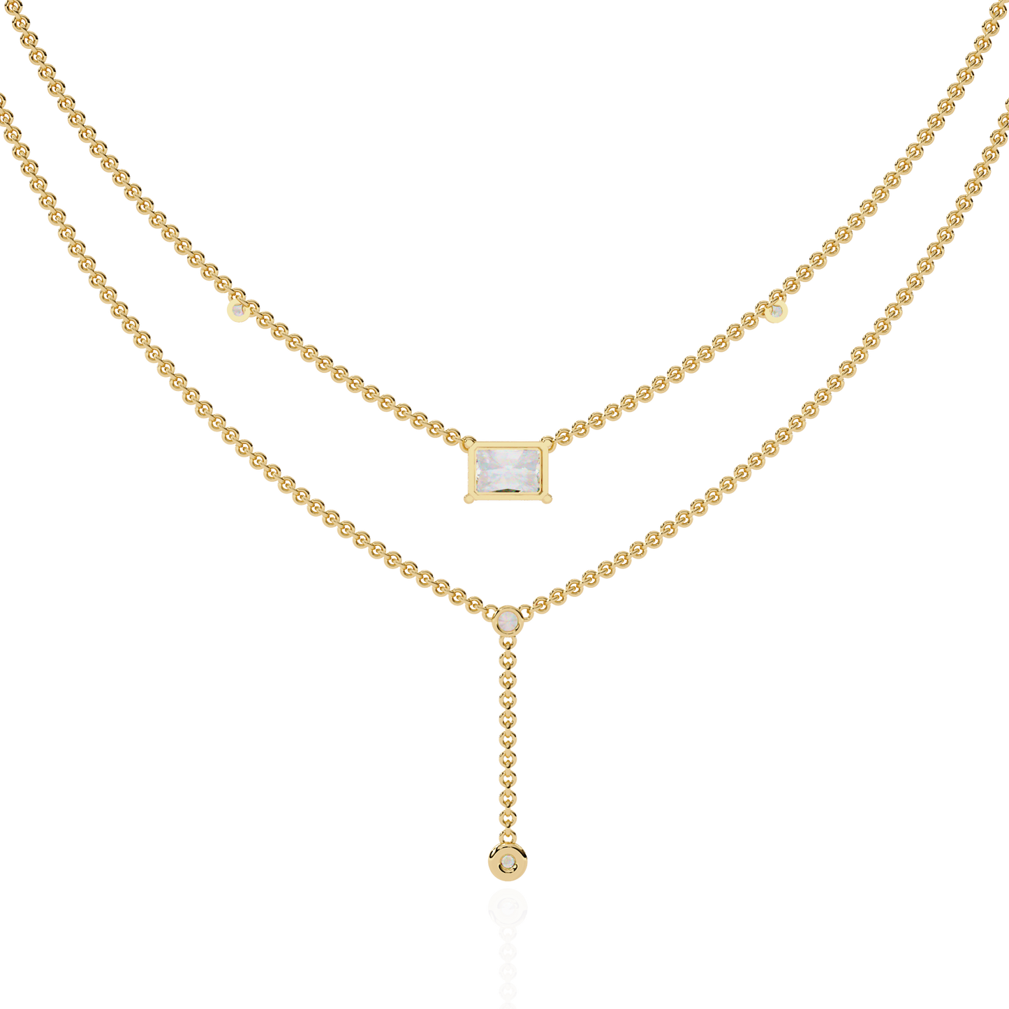 nouveau princess lariat lab grown diamond necklace