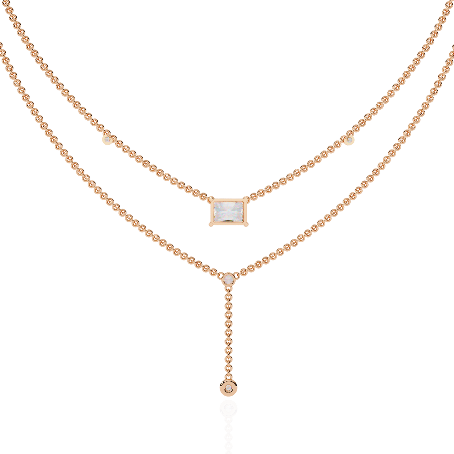 nouveau princess lariat lab grown diamond necklace