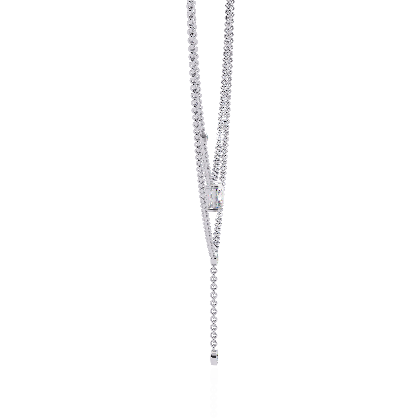nouveau princess lariat lab grown diamond necklace