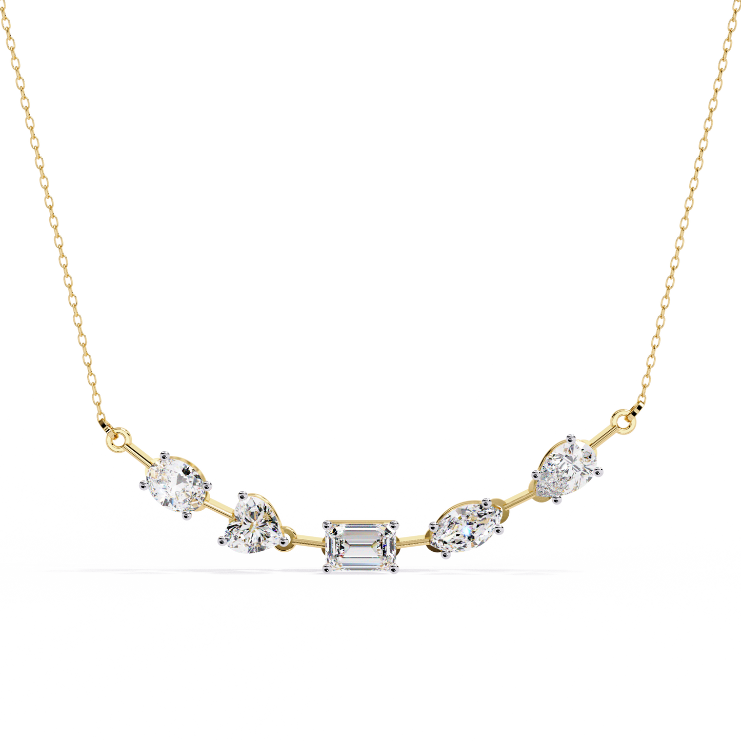 forma mélange bar lab grown diamond necklace