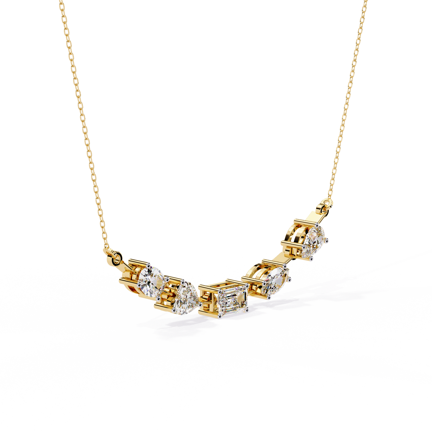 forma mélange bar lab grown diamond necklace