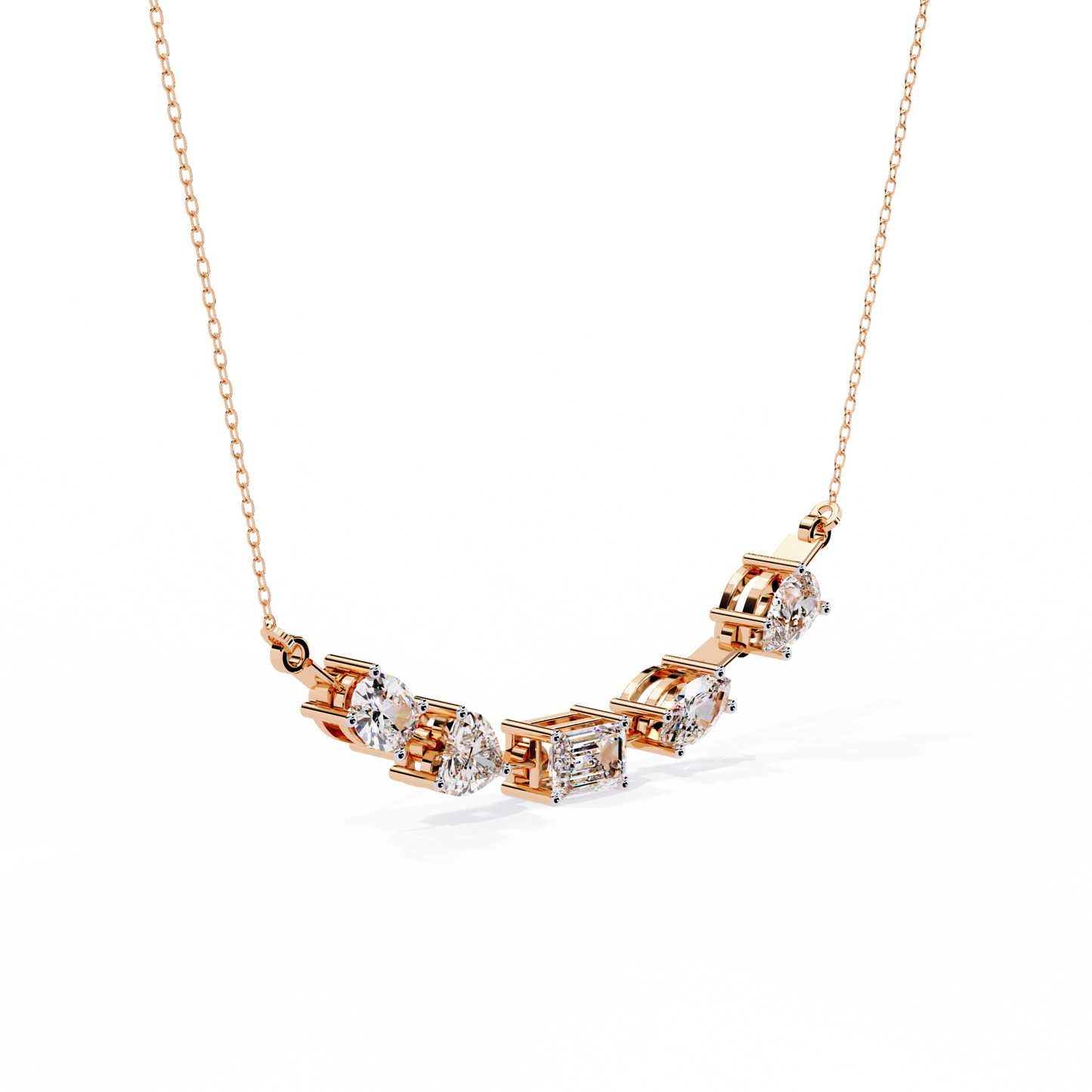 forma mélange bar lab grown diamond necklace