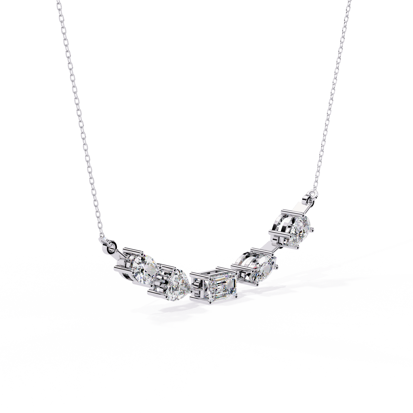 forma mélange bar lab grown diamond necklace