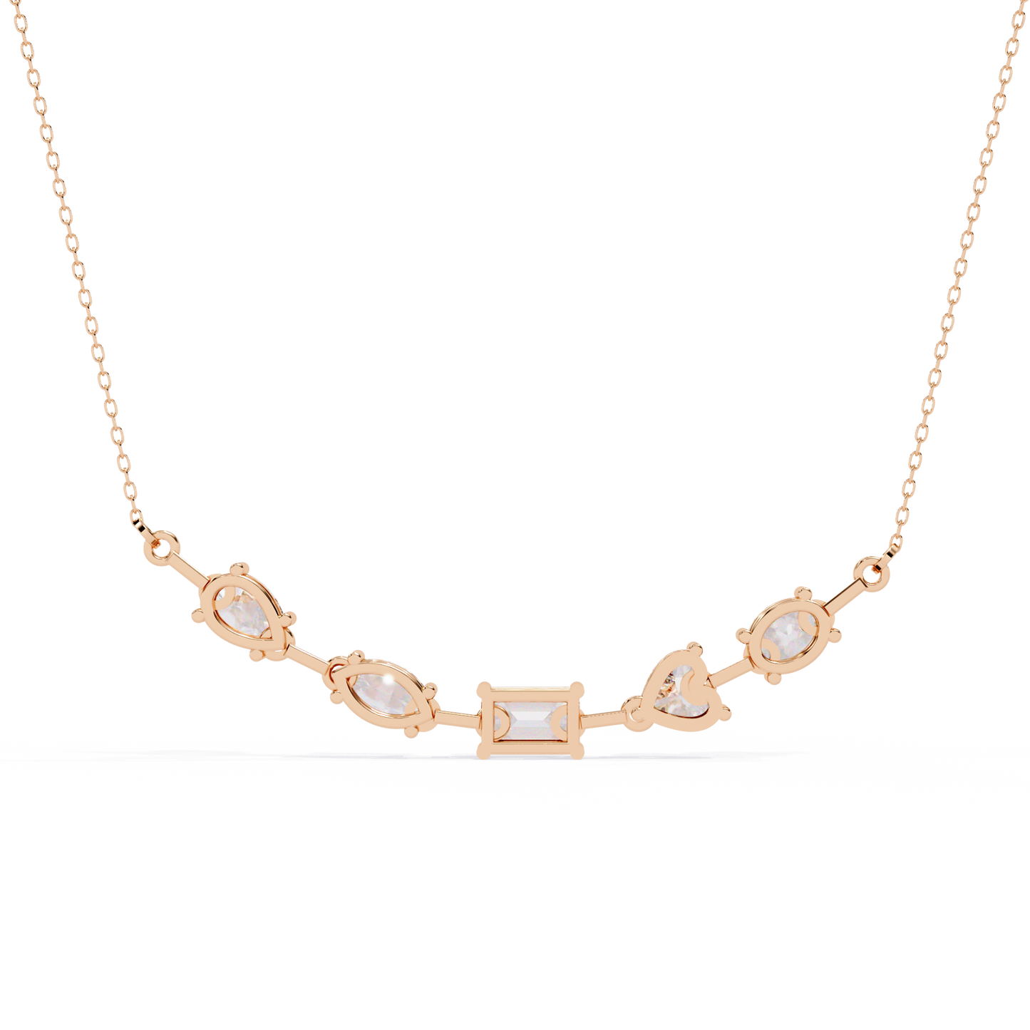 forma mélange bar lab grown diamond necklace