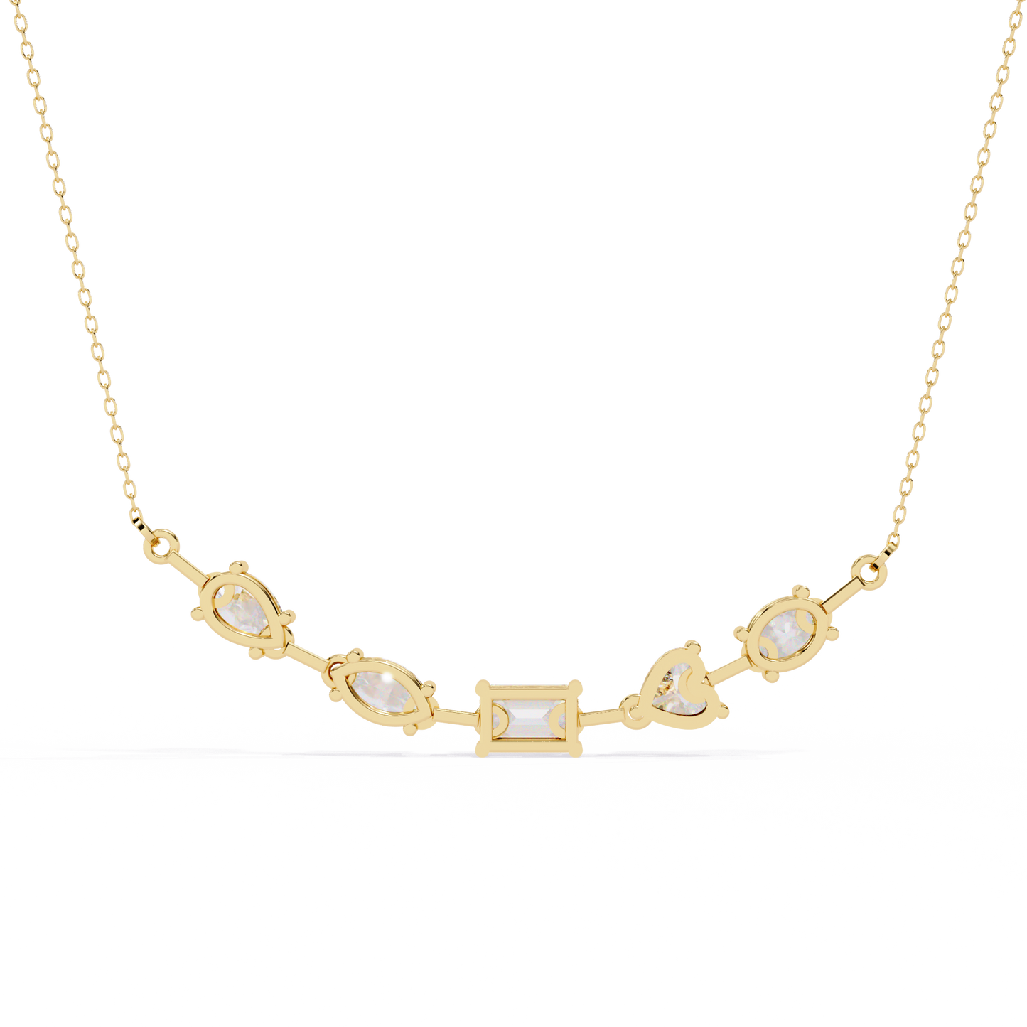 forma mélange bar lab grown diamond necklace