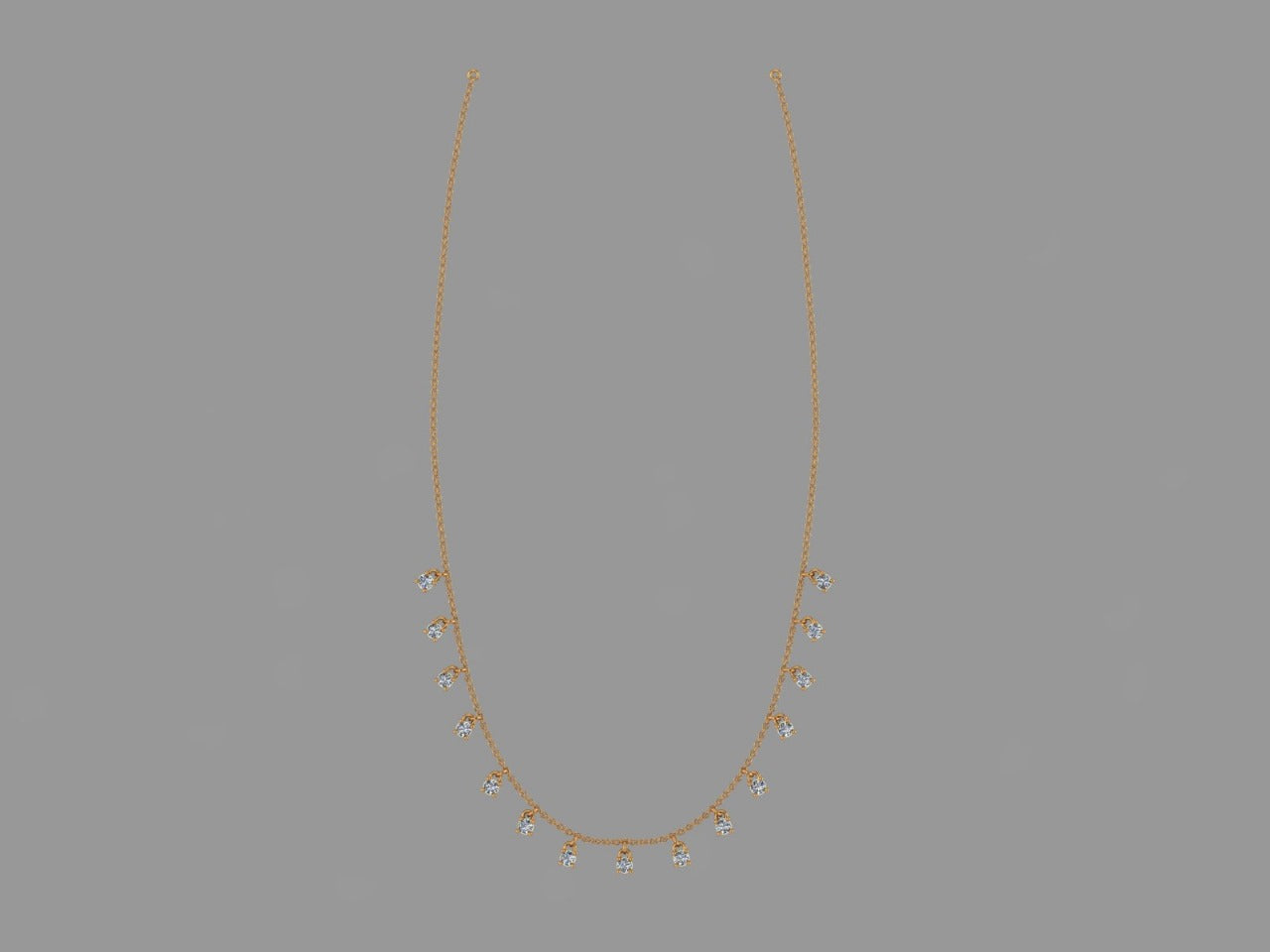 eclat drop fringe lab grown diamond necklace